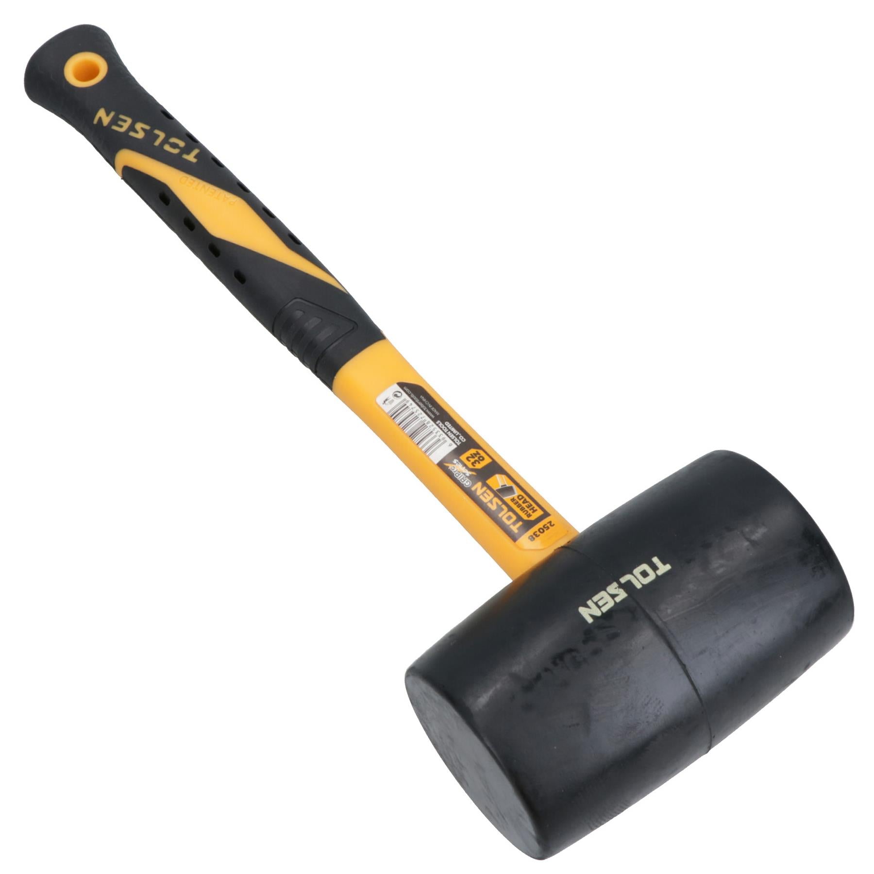 32oz Black Rubber Mallet With Fibreglass Handle Hammer Non Marking Head