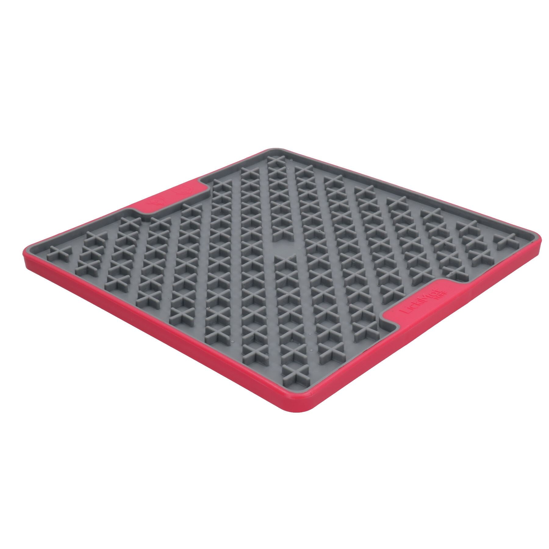 Lickimat Red Buddy Tuff Slow Food Snack-Leckerli-Schüssel Anti-Angst-Matte für Hund und Katze