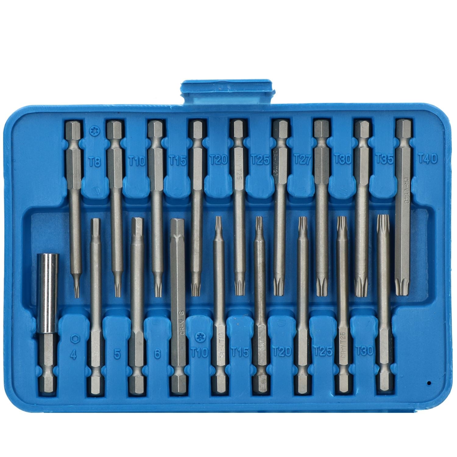 50pc Screwdriver Extra Long Bit Set Torx Hex Spline Phillips Pozi Star Security Bits