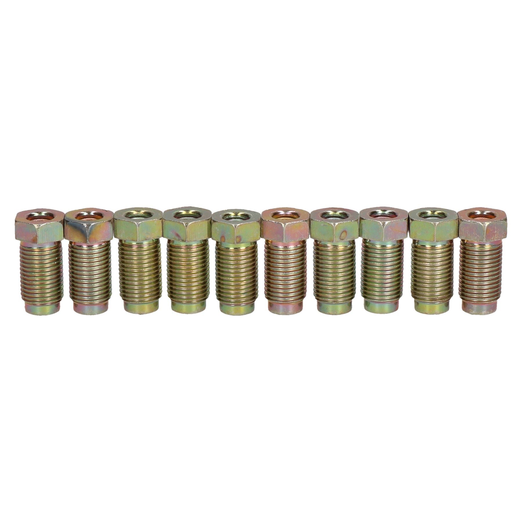 Lange Bremsleitungsverschraubungen aus Stahl, männlich, M10 x 1 mm, für 3/16 Zoll Bremsleitung, 10 Stück