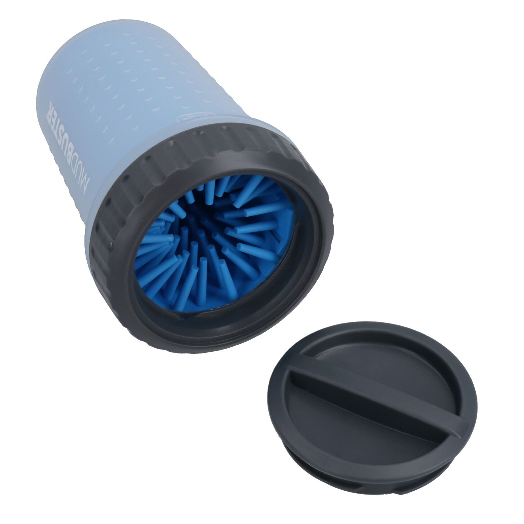Mittlerer Pro-Blue Mud Buster Tragbarer Hundepfotenreiniger mit Deckel für schlammige Spaziergänge