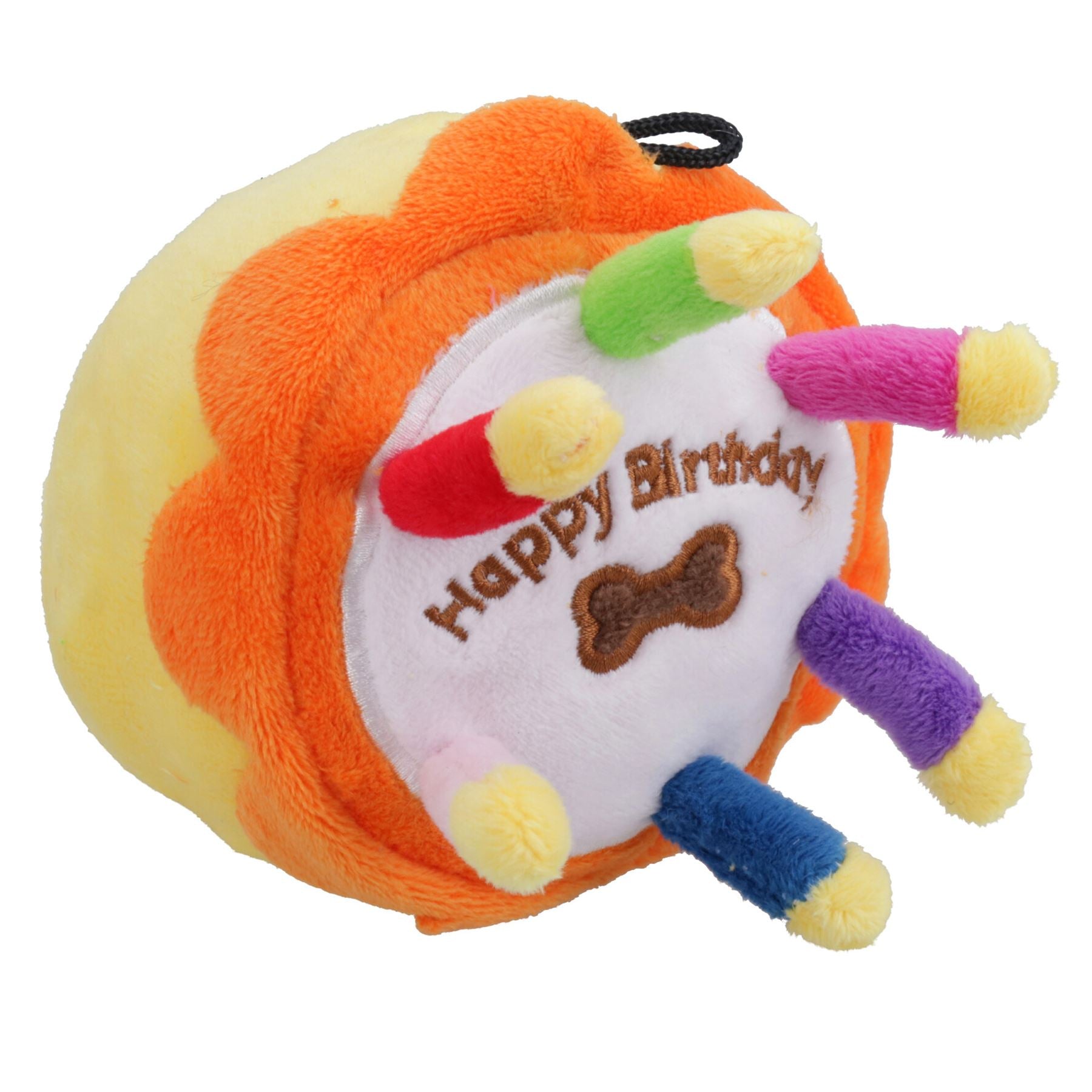 Jouet en peluche super doux et couineur pour petit gâteau d'anniversaire pour chien et chiot, cadeau d'anniversaire