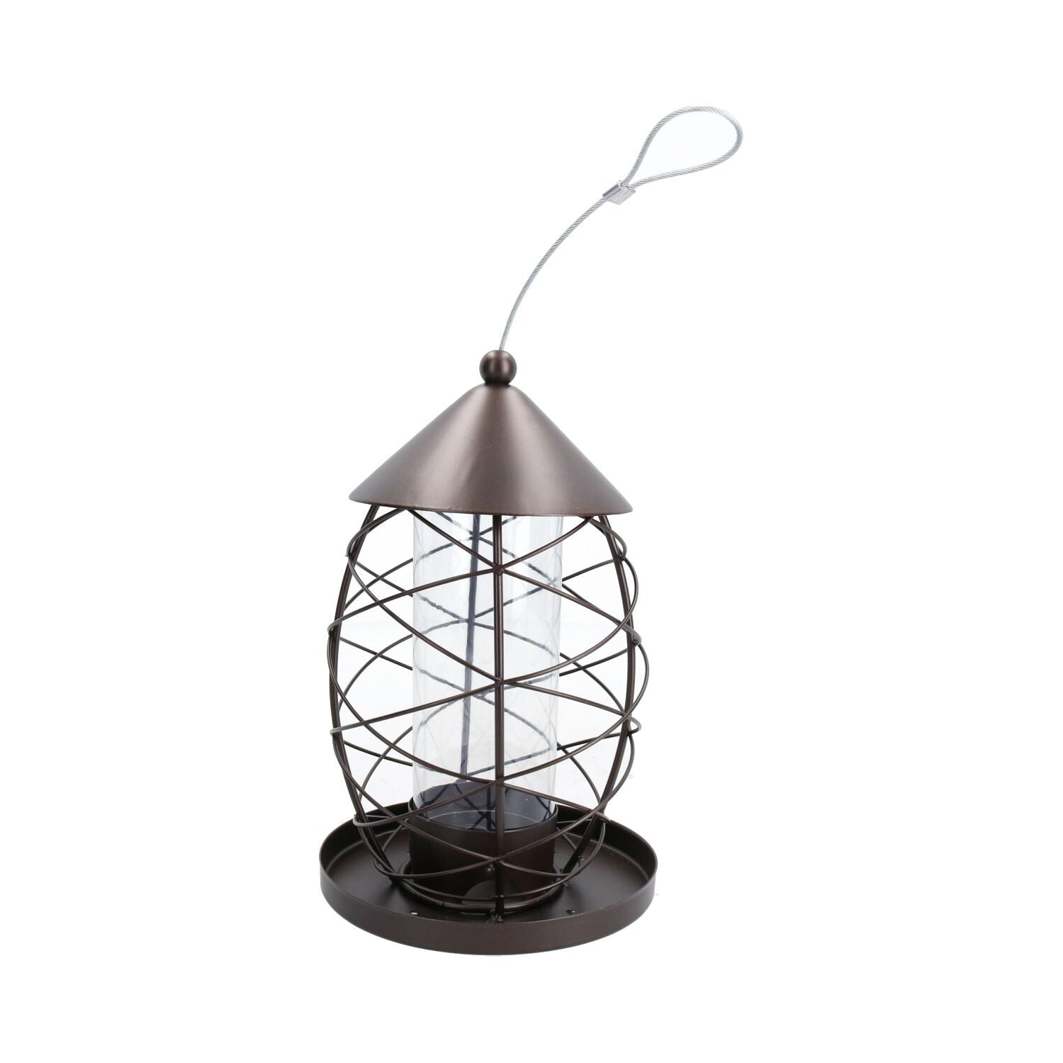 Lantern Bird Feeder Seed Holder Hanging Feeding Station Wild Birds 17x25cm
