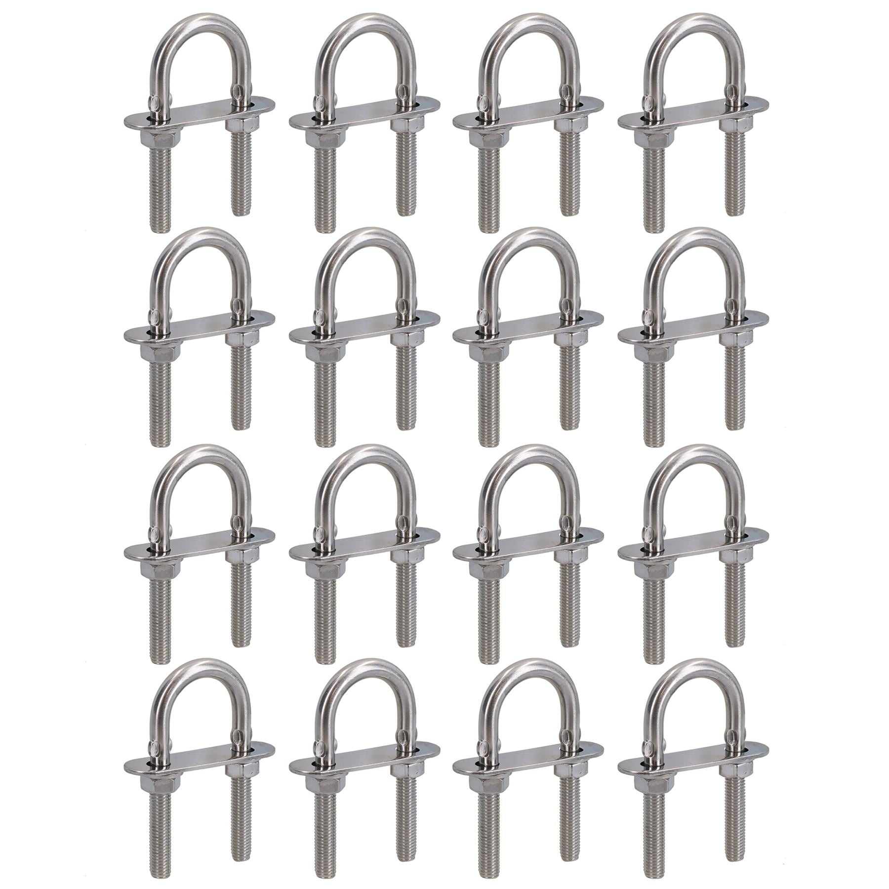 Boulons en U / Boulons en N M8 28 mm x 75 mm en acier inoxydable de qualité marine pour remorque de bateau