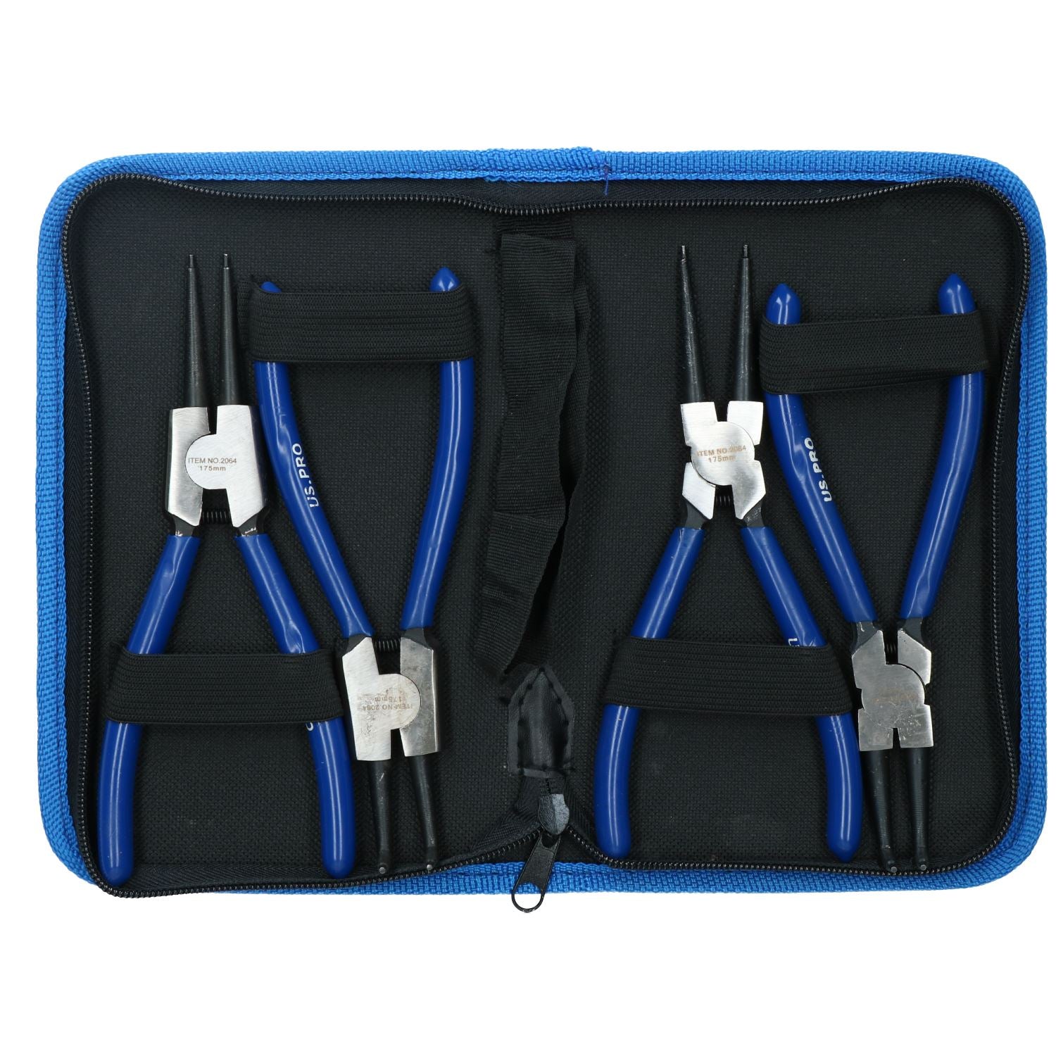 4pc professional 7" circlip plier / pliers set in a carry case AT336