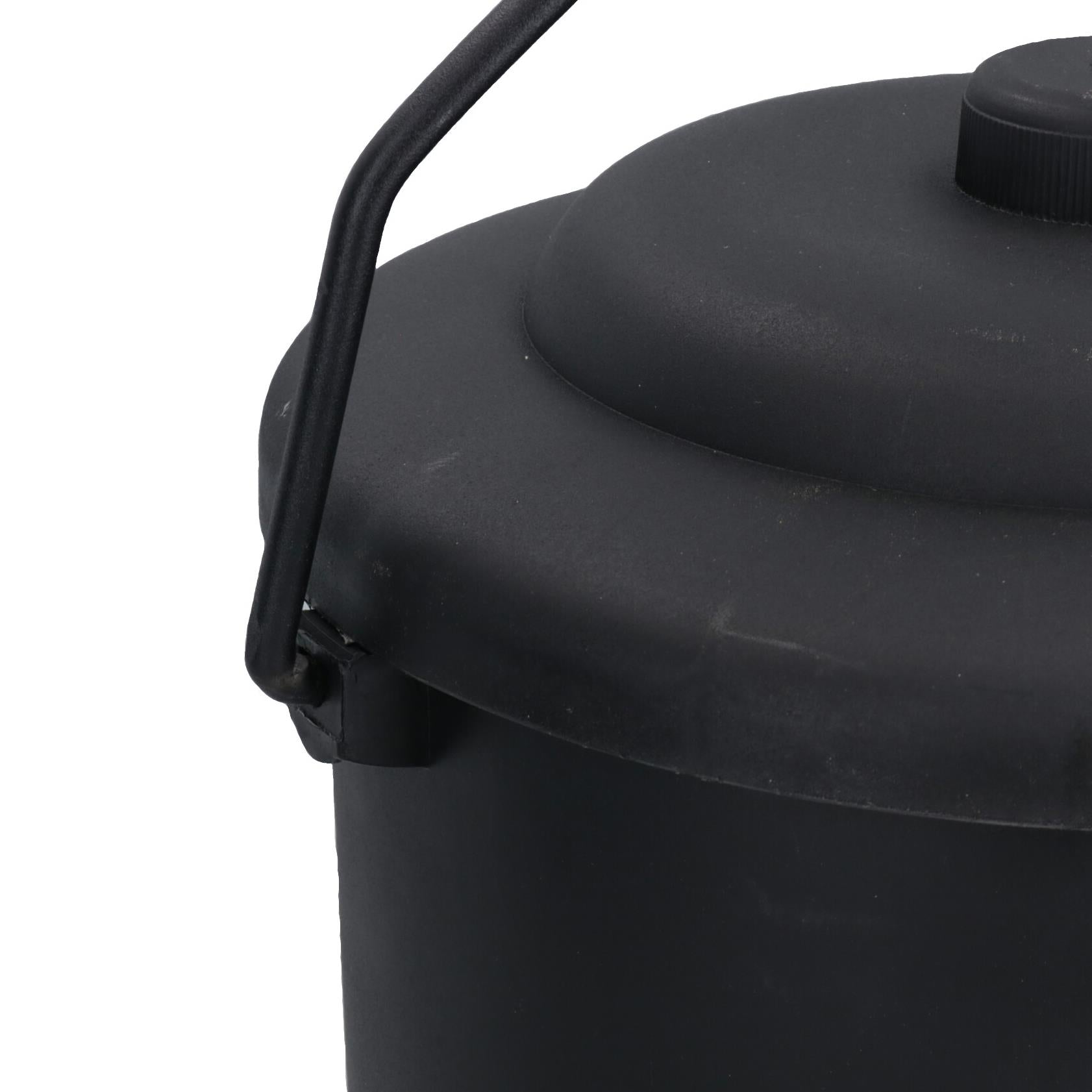 Coal Bucket & Lid Black Plastic Ash Tidy Bin Coal Carrier Fire Log Burner Kindling