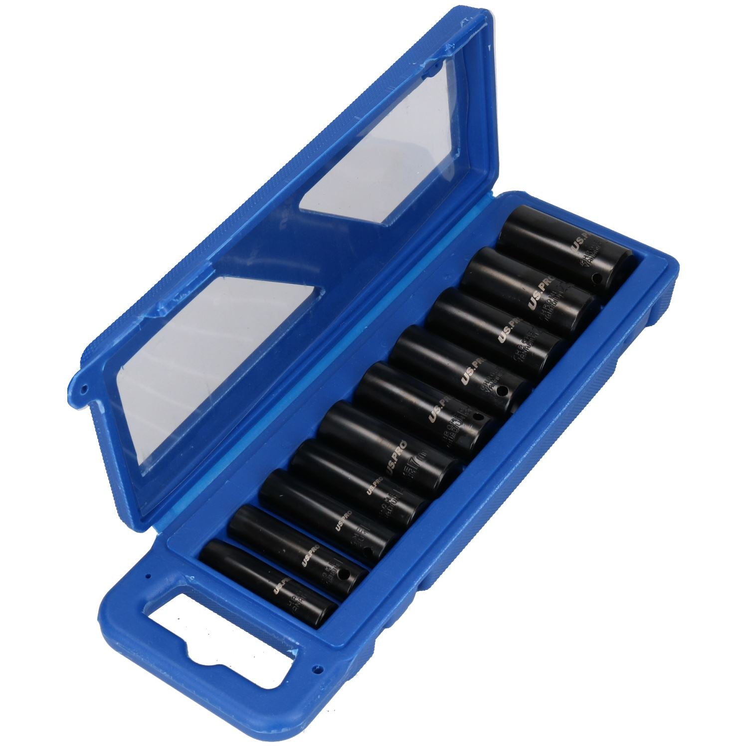 Clé dynamométrique 3/8" 19 - 110 Nm avec 8 douilles à chocs profondes 10 - 24 mm