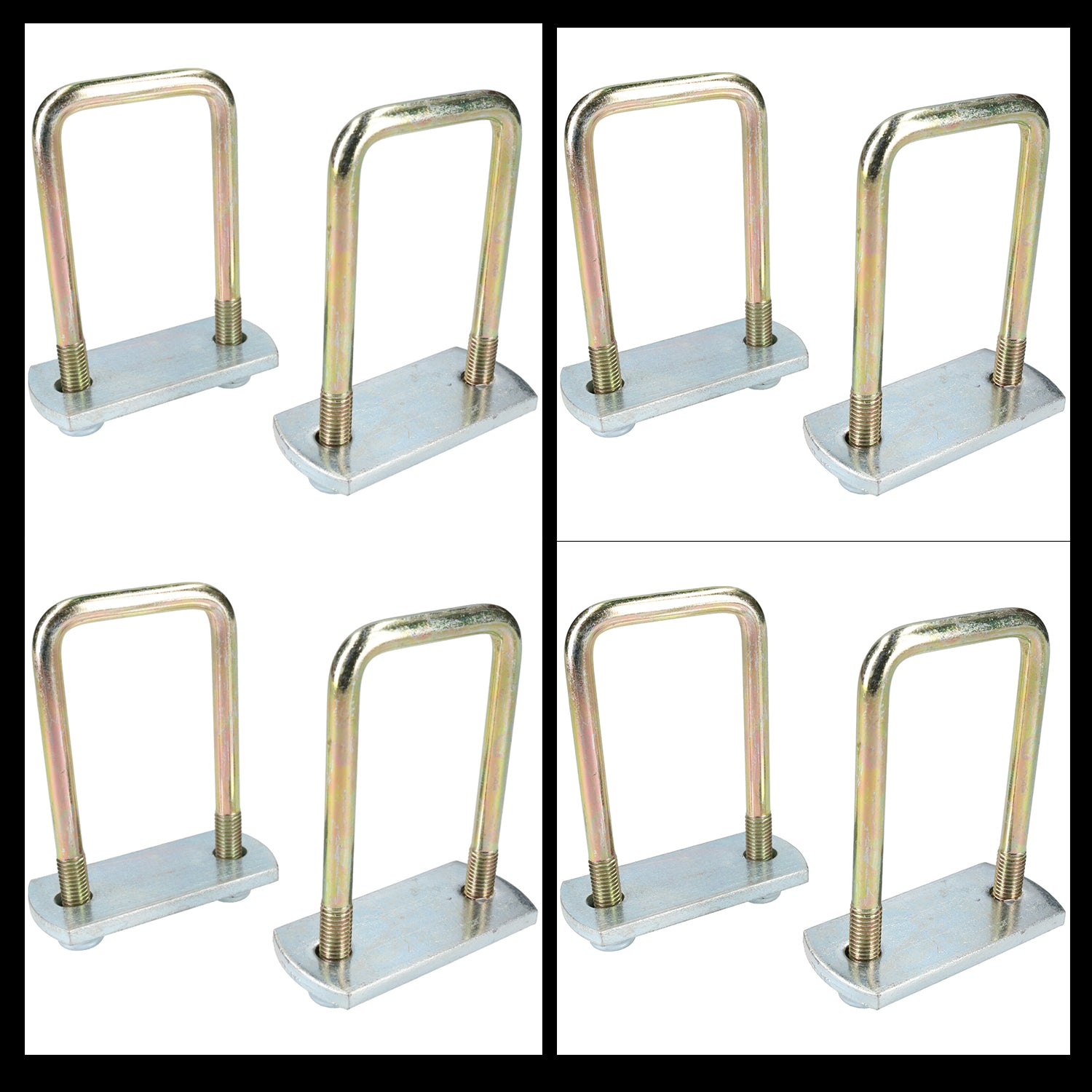 8er-Pack M10 50 mm x 100 mm U-Bolzen N-Bolzen mit Platten und Muttern HOCHZUG