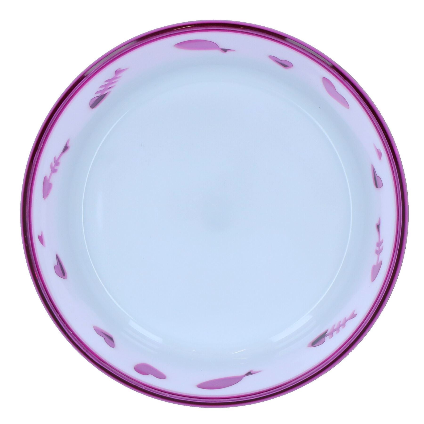 Kleiner, violetter, rutschfester Katzennapf als Geschenk, Größe: 11 cm, Fassungsvermögen: 250 ml