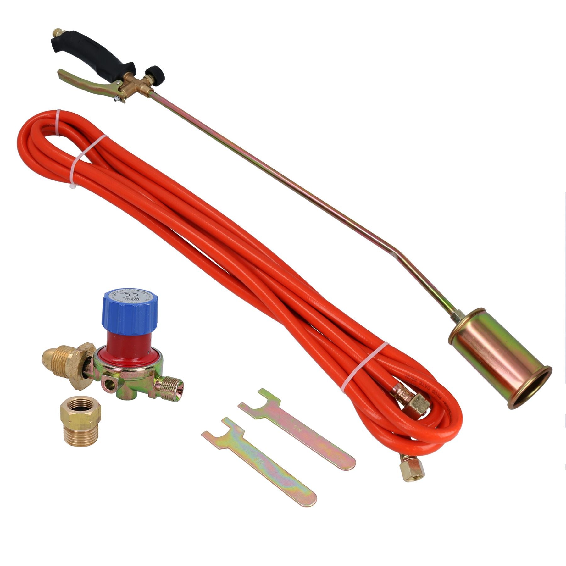 Gasbrenner, 5 m Propanschlauch, Dachdecker, Klempner, Unkrautregler, Garten