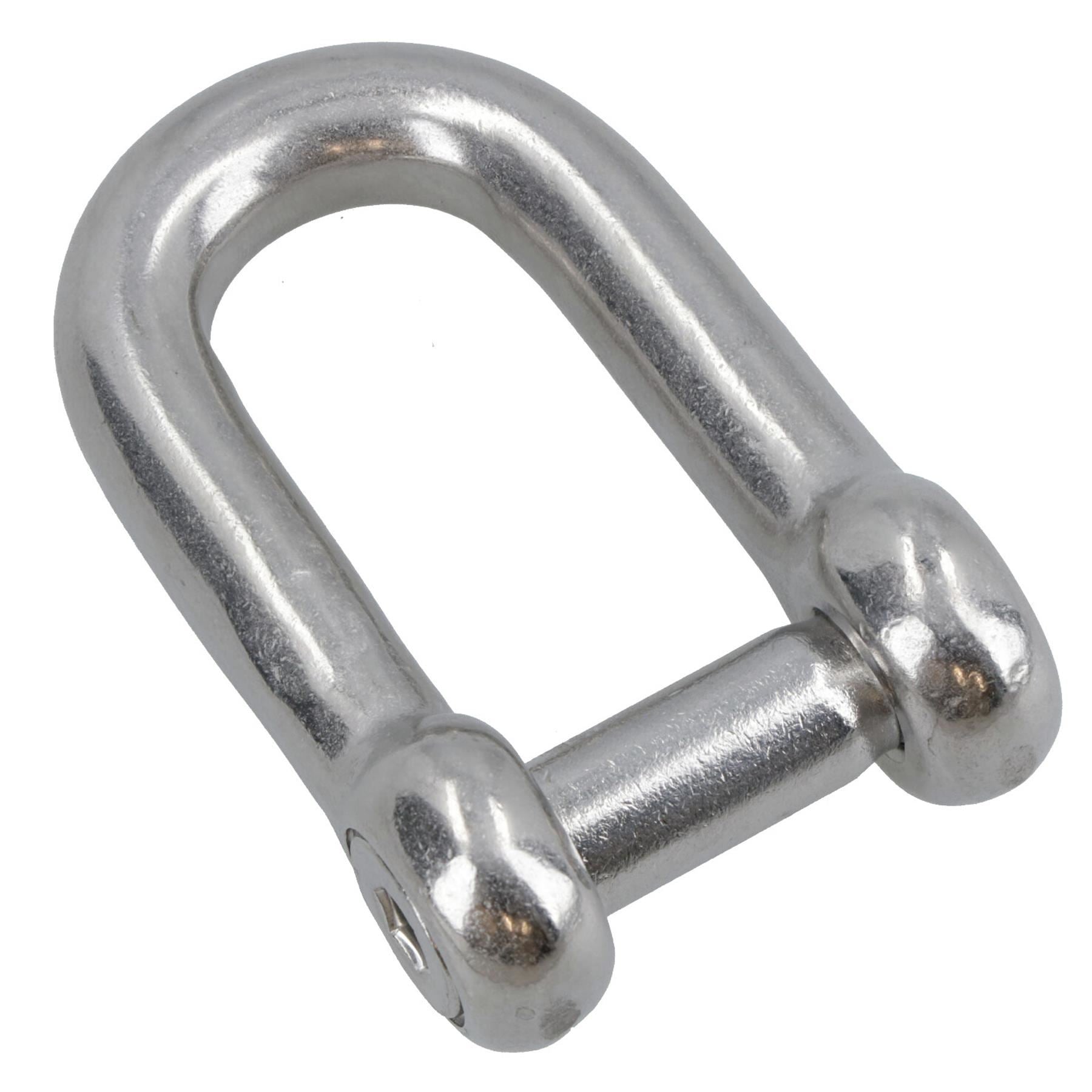 Countersunk Pin Dee Shackle 12mm Hex Socket Rigging Link Stainless Steel 316