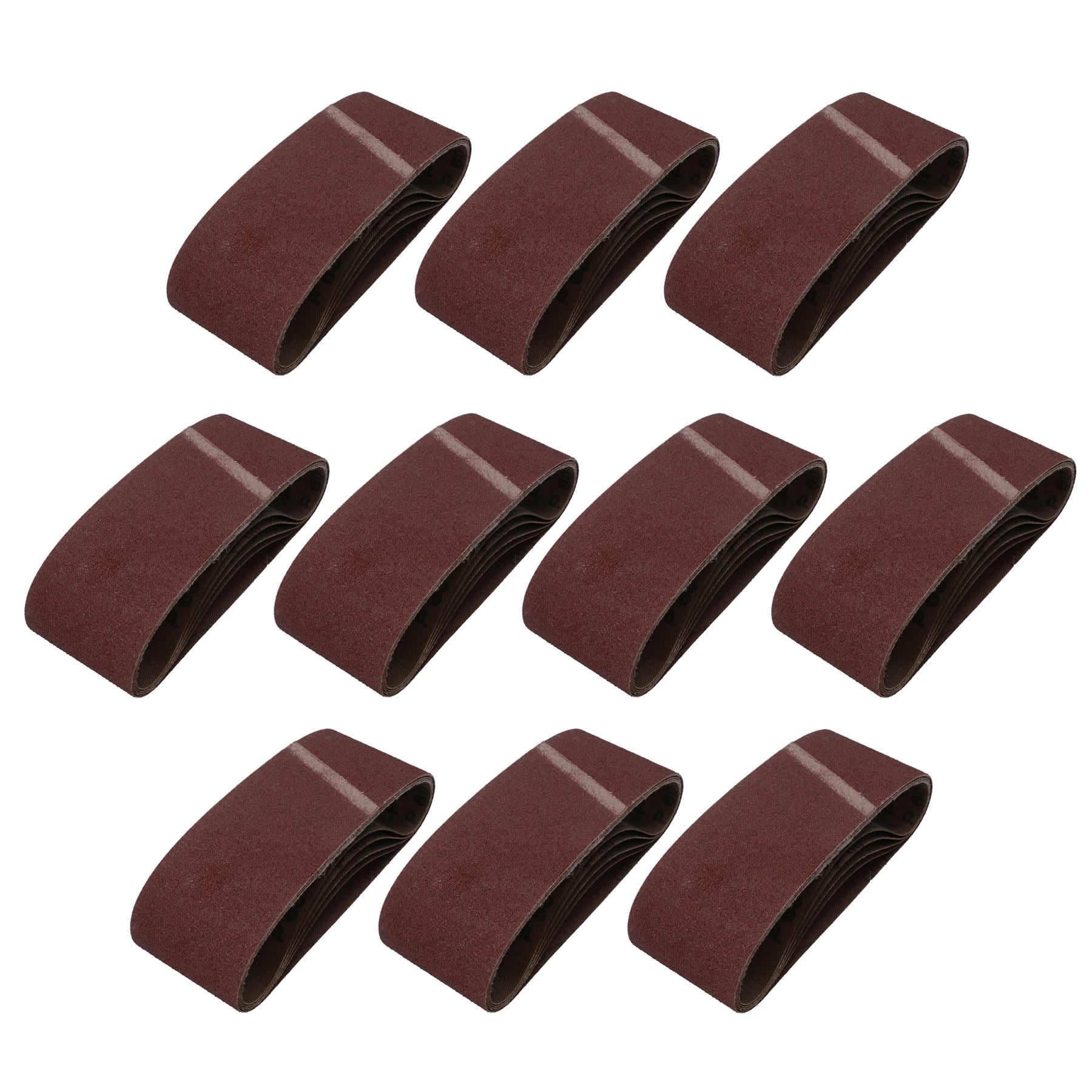 Disques abrasifs pour ponceuse à bande, grain mixte 40, 60, 80, 120, 75 mm x 457 mm