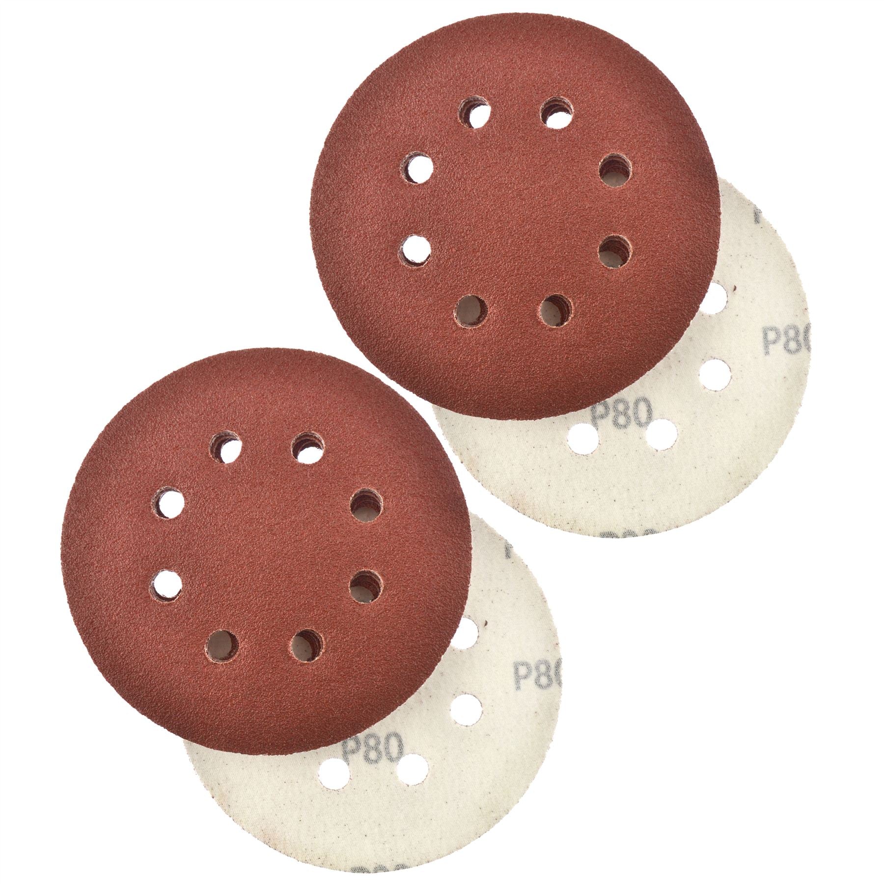 Klett-Schleifscheiben, Exzenterschleifer, DA-Handschleifer, 125 mm, 80er-Körnung, 20 Stück