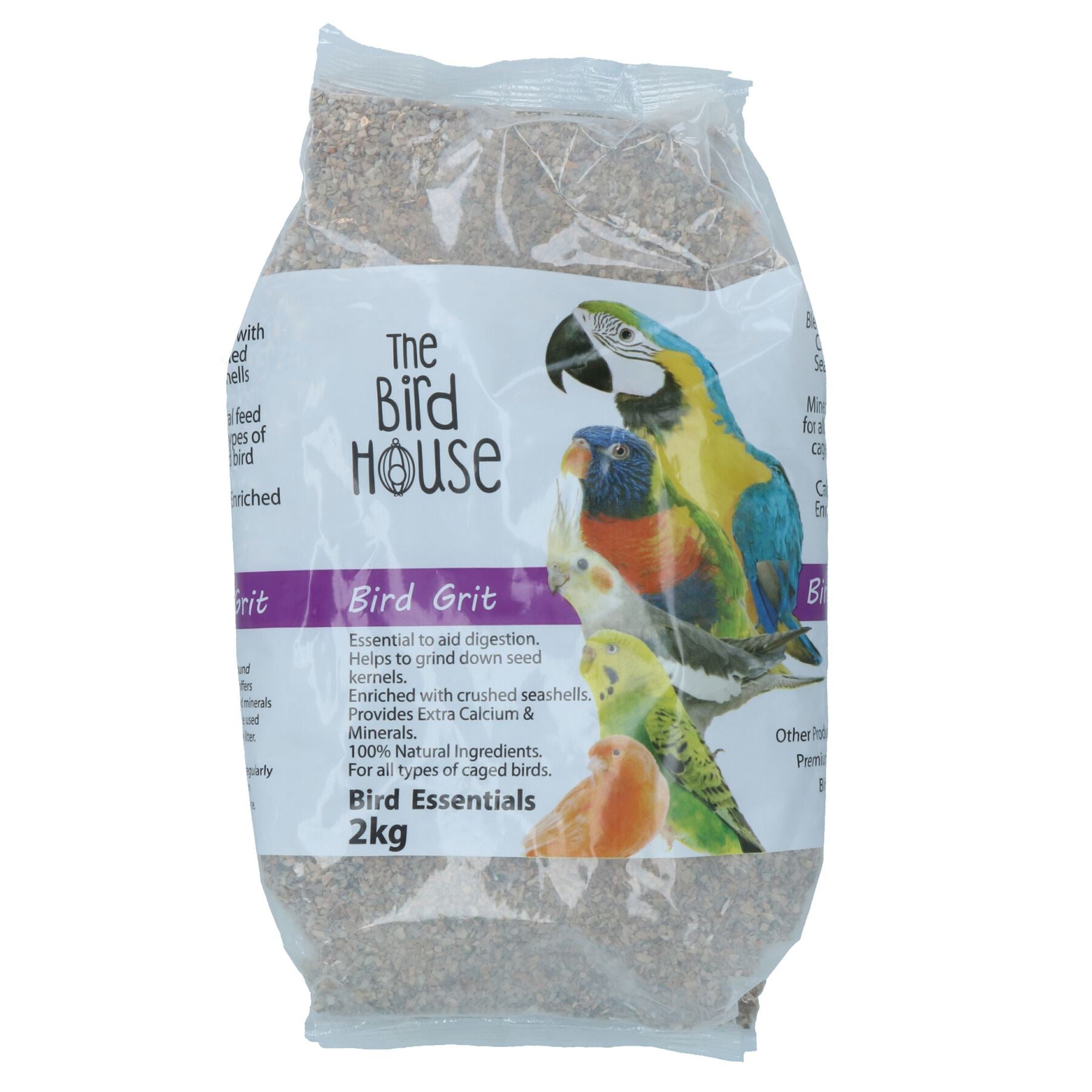 2PK 2KG Bird Grit With Ground Oyster Calcium &Mineral Aid Digestion Cage Litter