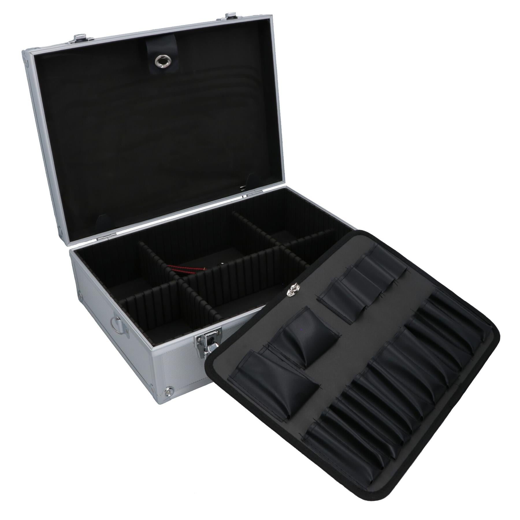 Aluminium Tool Case Box Storage Holder Organiser With Handle + Shoulder Strap