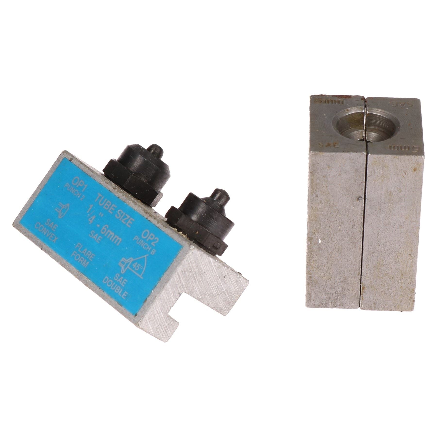 Outil d'évasement de tuyau de frein SAE 1/4" / 6 mm Poinçon et matrice simple ou double