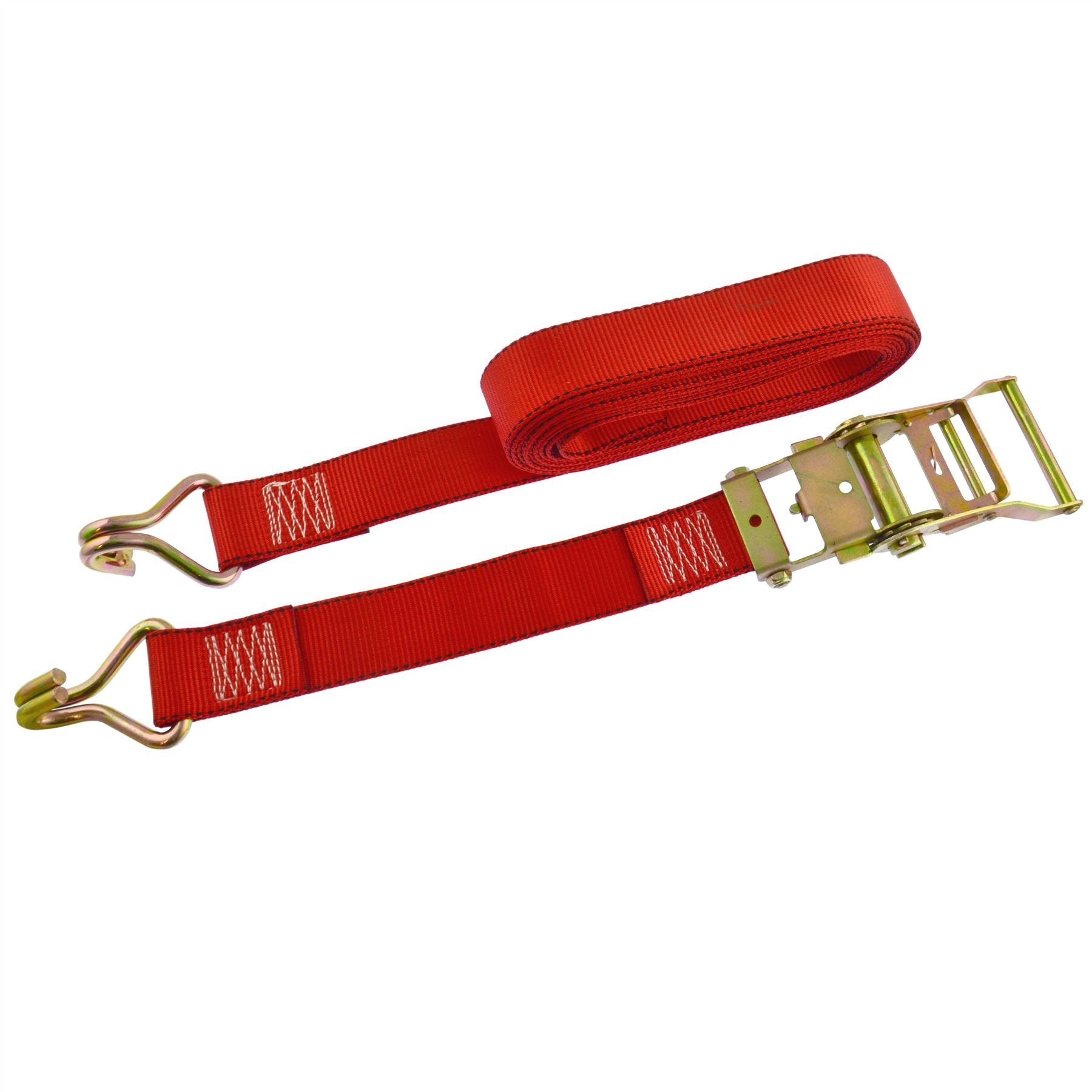 Roter Spanngurt mit Ratsche, 5 m, Ladungsgurt mit Haken, 750 kg, Zurrgurt SM005