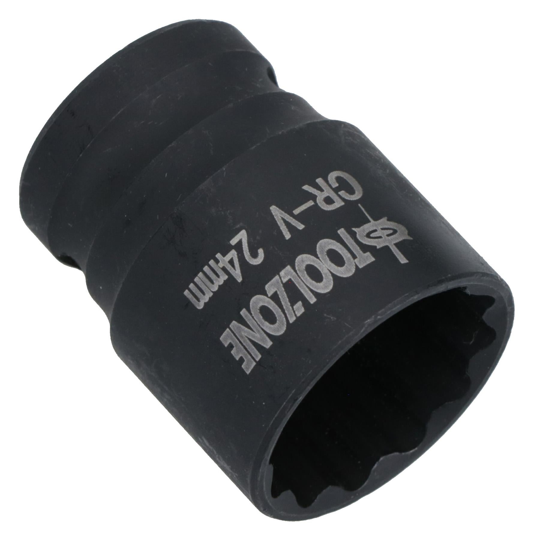 24mm 1/2in. Drive Shallow Metric Impact Impacted Socket 12 Sided Bi-hex