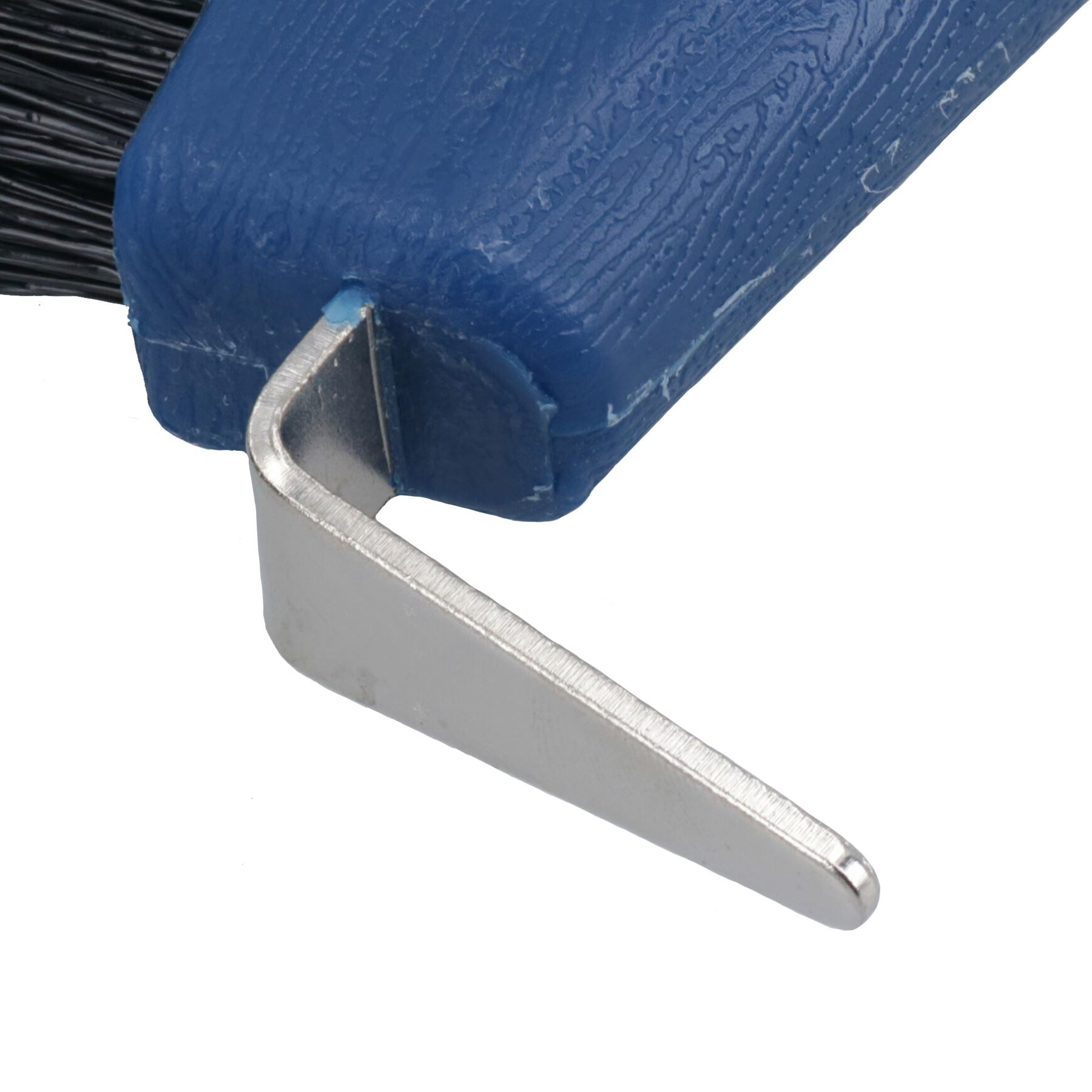 Cure-pieds et brosse durables pour chevaux bleus avec poignée ondulée, accessoire d'écurie