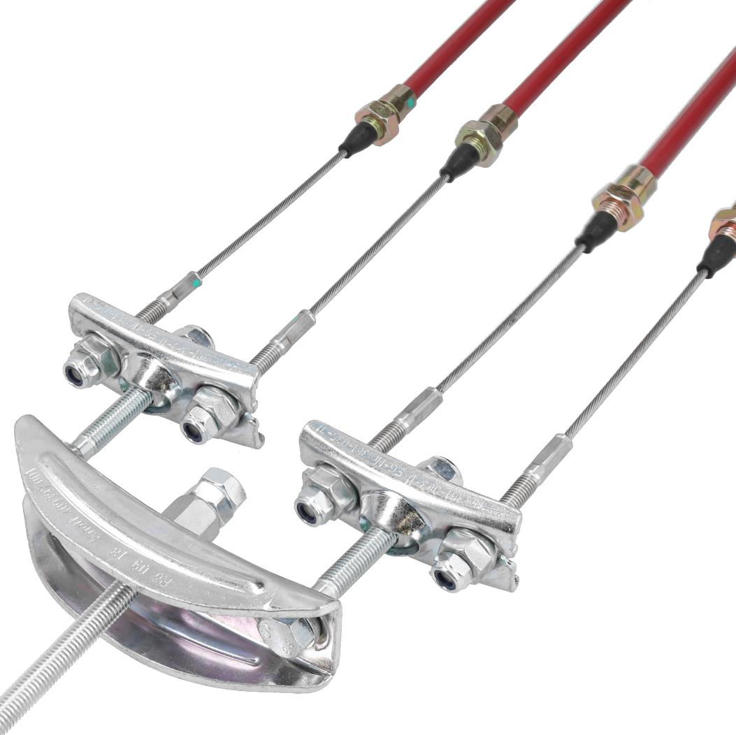 Anhänger-Bremsgestänge 4m M10 & Doppelachskompensator für Gewindekabel