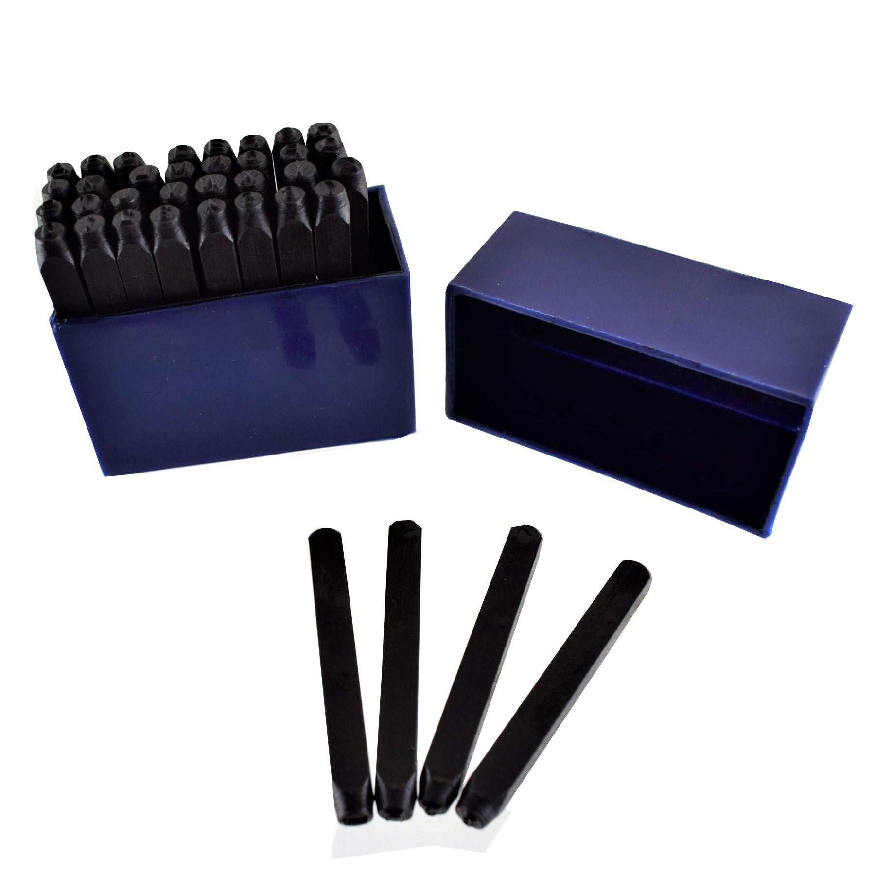 Lot de 36 tampons de marquage en acier et métal avec chiffres et lettres de 4 mm