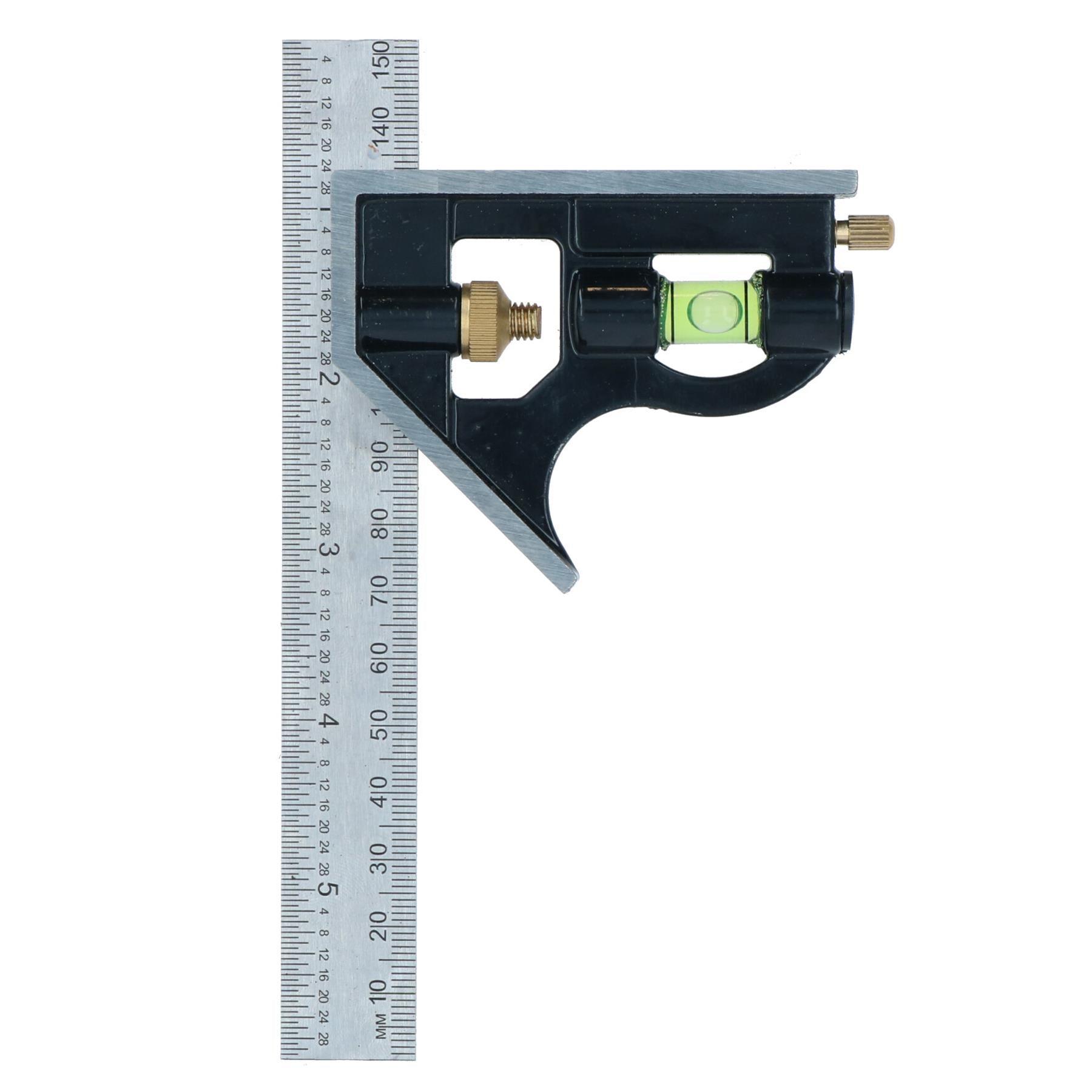6 Inch / 150mm Combination Engineers Set Square + Spirit Level Fully Adjustable
