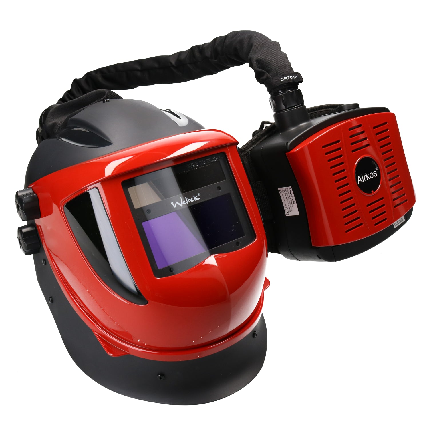 Airfed Auto Darking Schweiß- und Schleif-Klappmaske Helmsystem Weltek