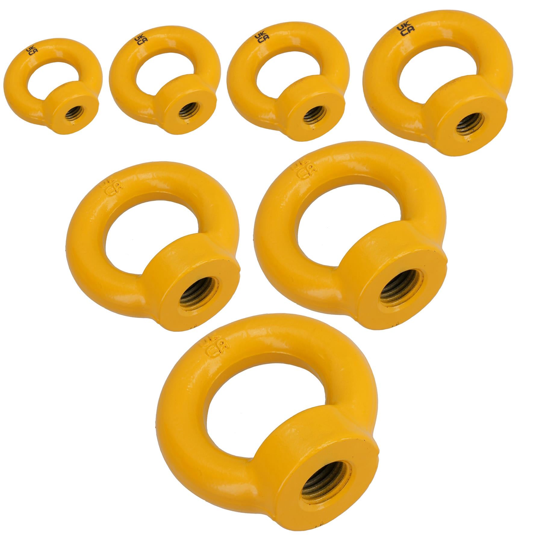 6 - 24mm Metric High Tensile Lifting Eyenut Eye Nut Fastener 0.4 - 6.0 Ton Capacity