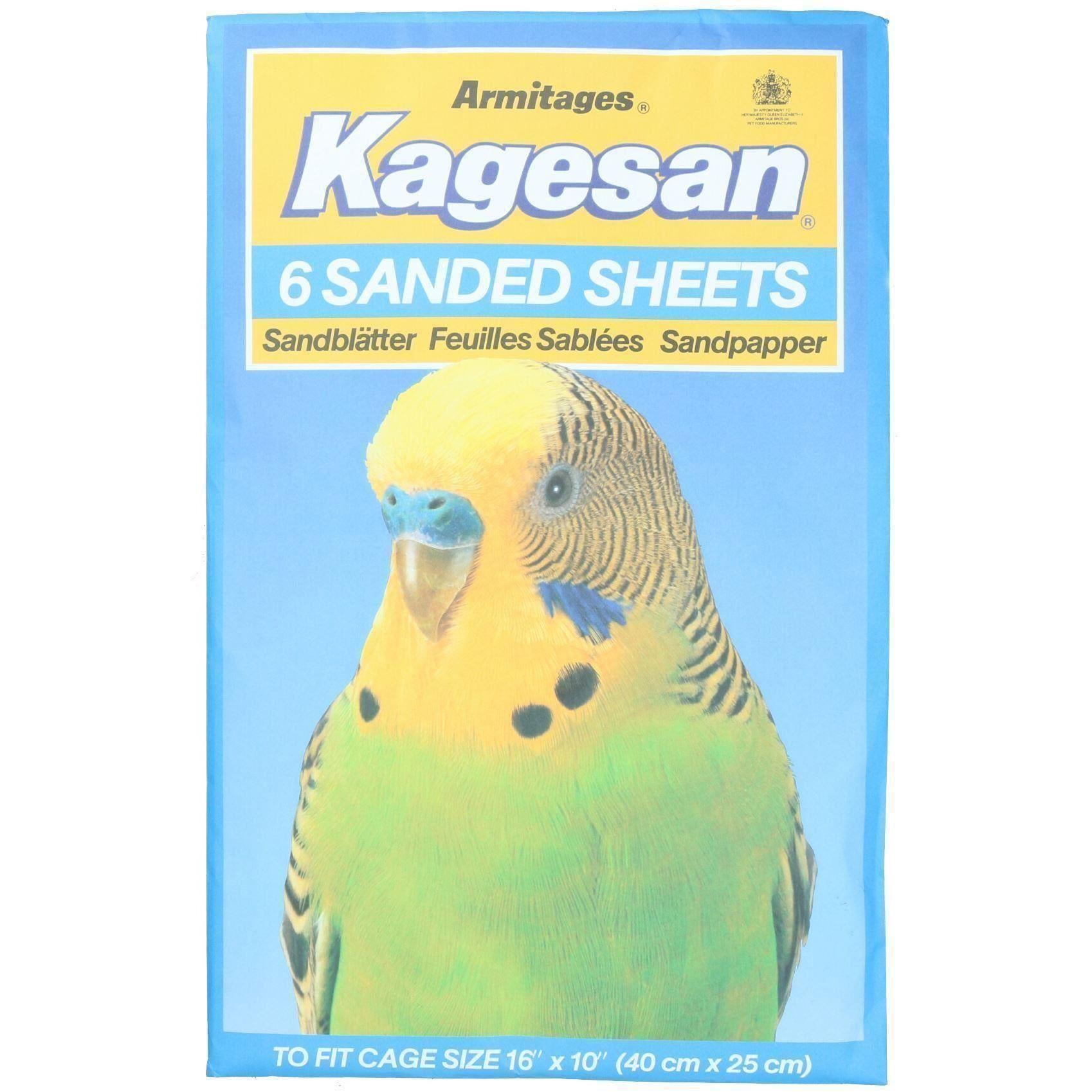 72 Sanded Sheets Sandpaper Cage Lining Budgies Caged Birds 25x40cm