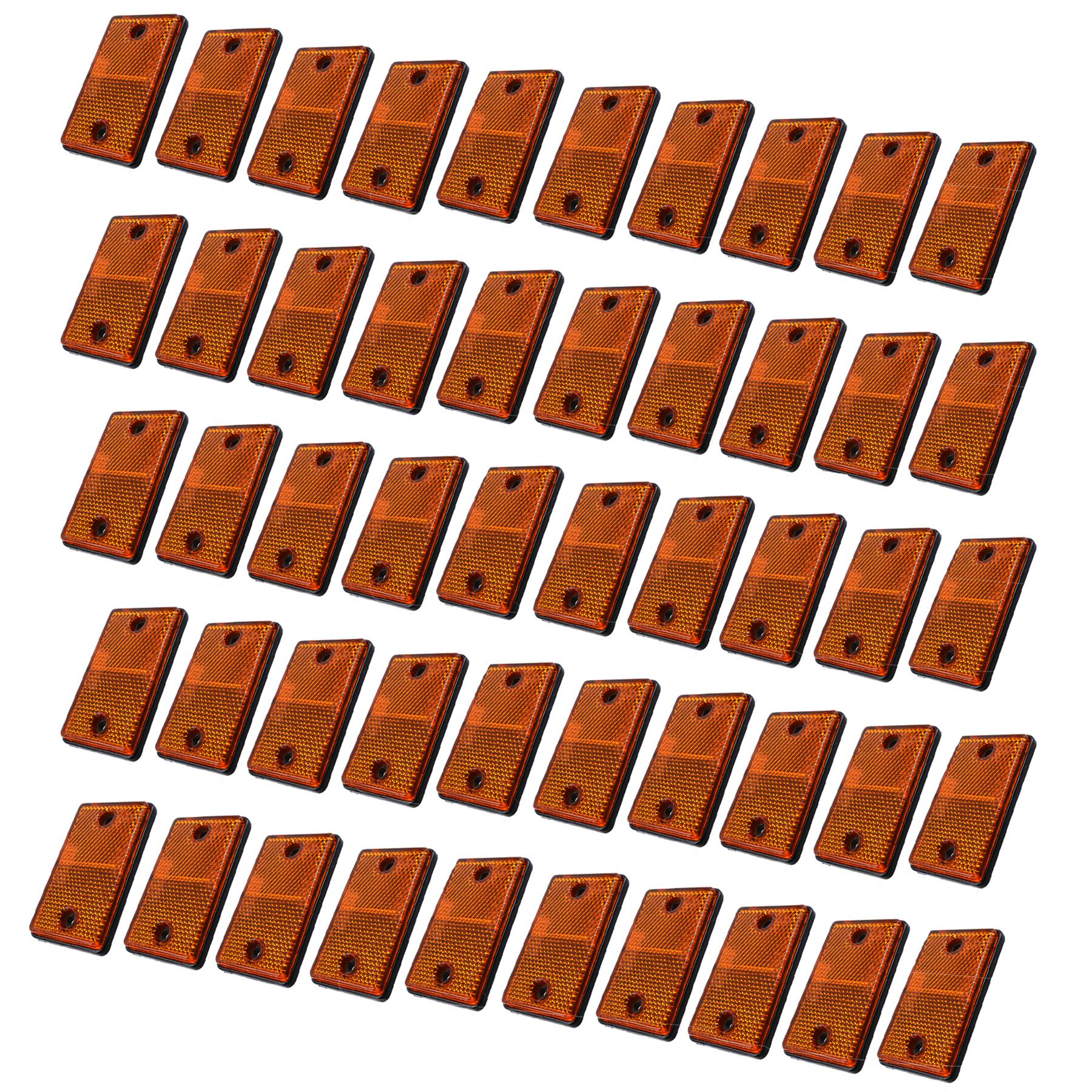 Réflecteurs rectangulaires orange ambrés pour remorques de poteaux de clôture de portail d'allée