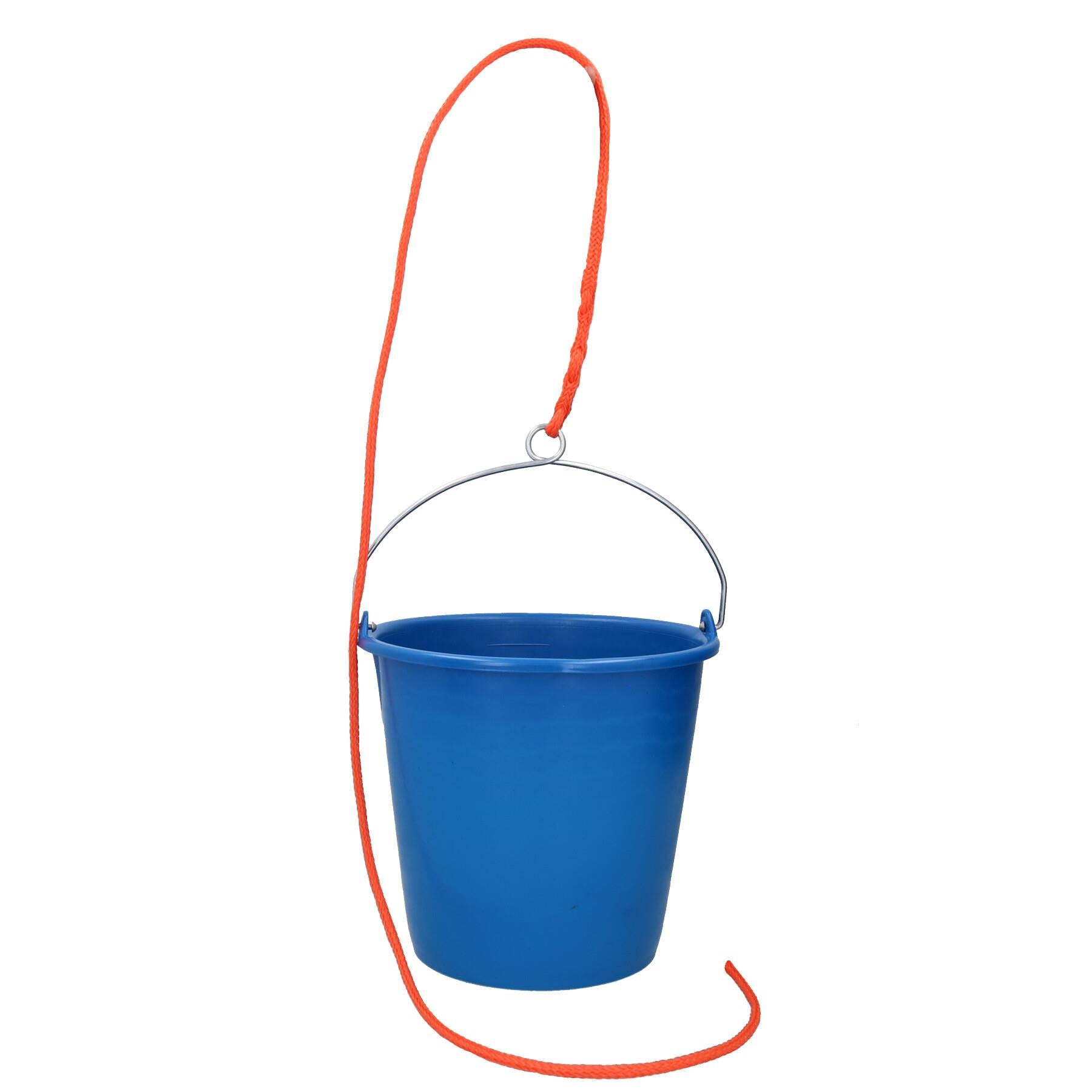 High Grade Semi-flexible Plastic Bucket 10L with Spliced 1.5m Rope Boat Yacht