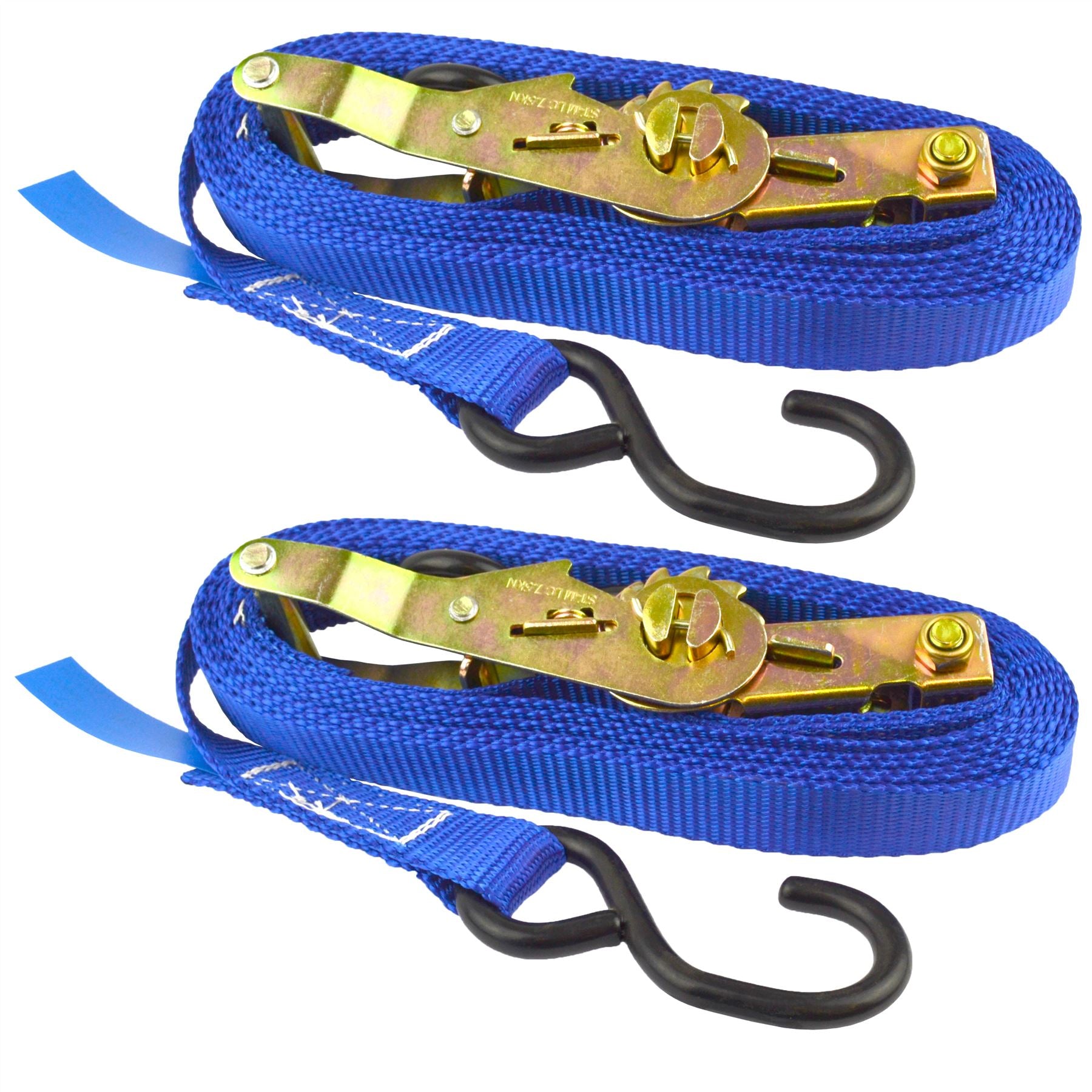 Blue Ratchet Strap Tie Down Trailer 4m Hook Cargo Strap 325kg Recovery