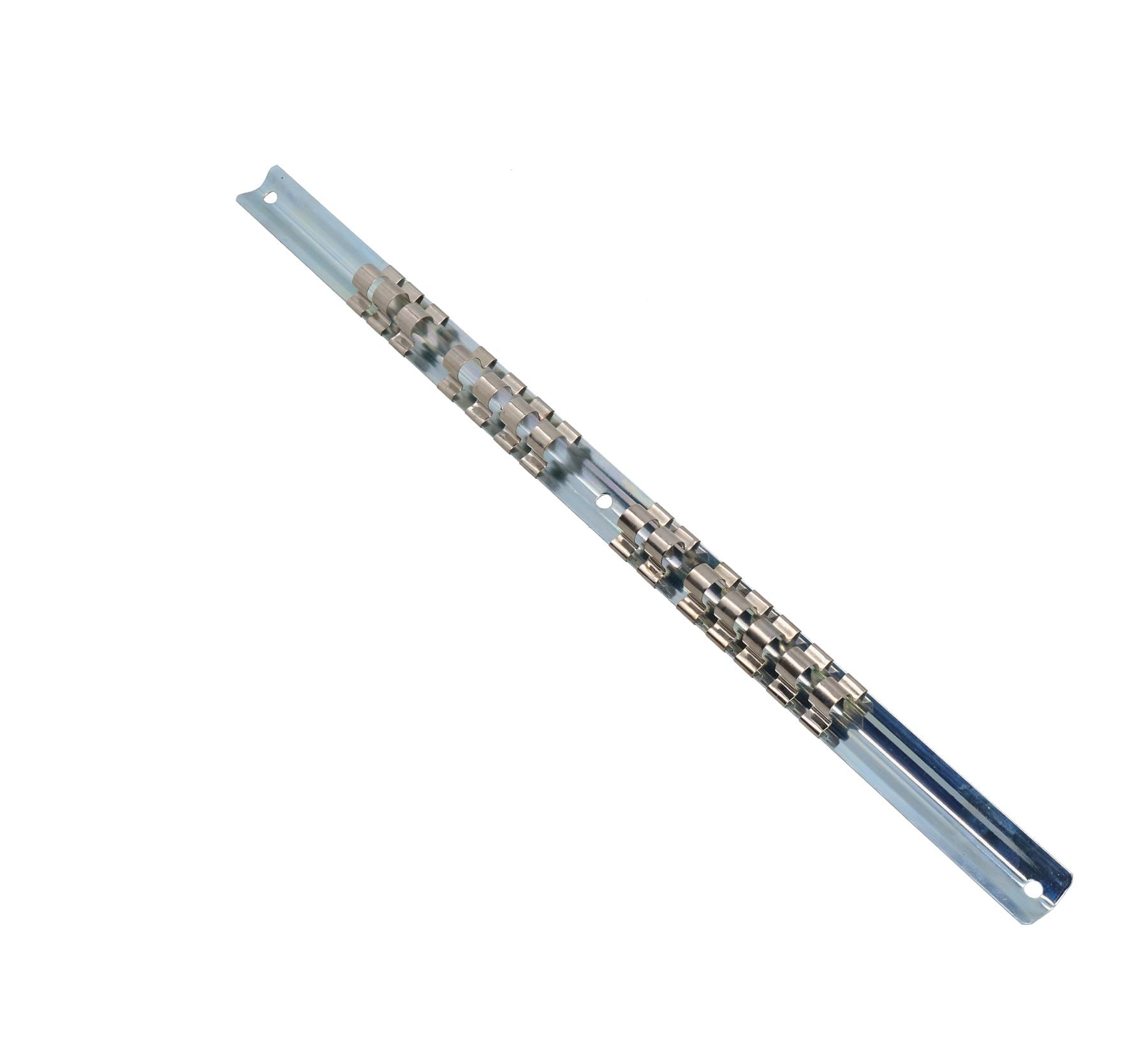 Support de rangement pour rail de douilles à entraînement 3/8" ou 1/2" Clips d'organisation 14 clips par rail
