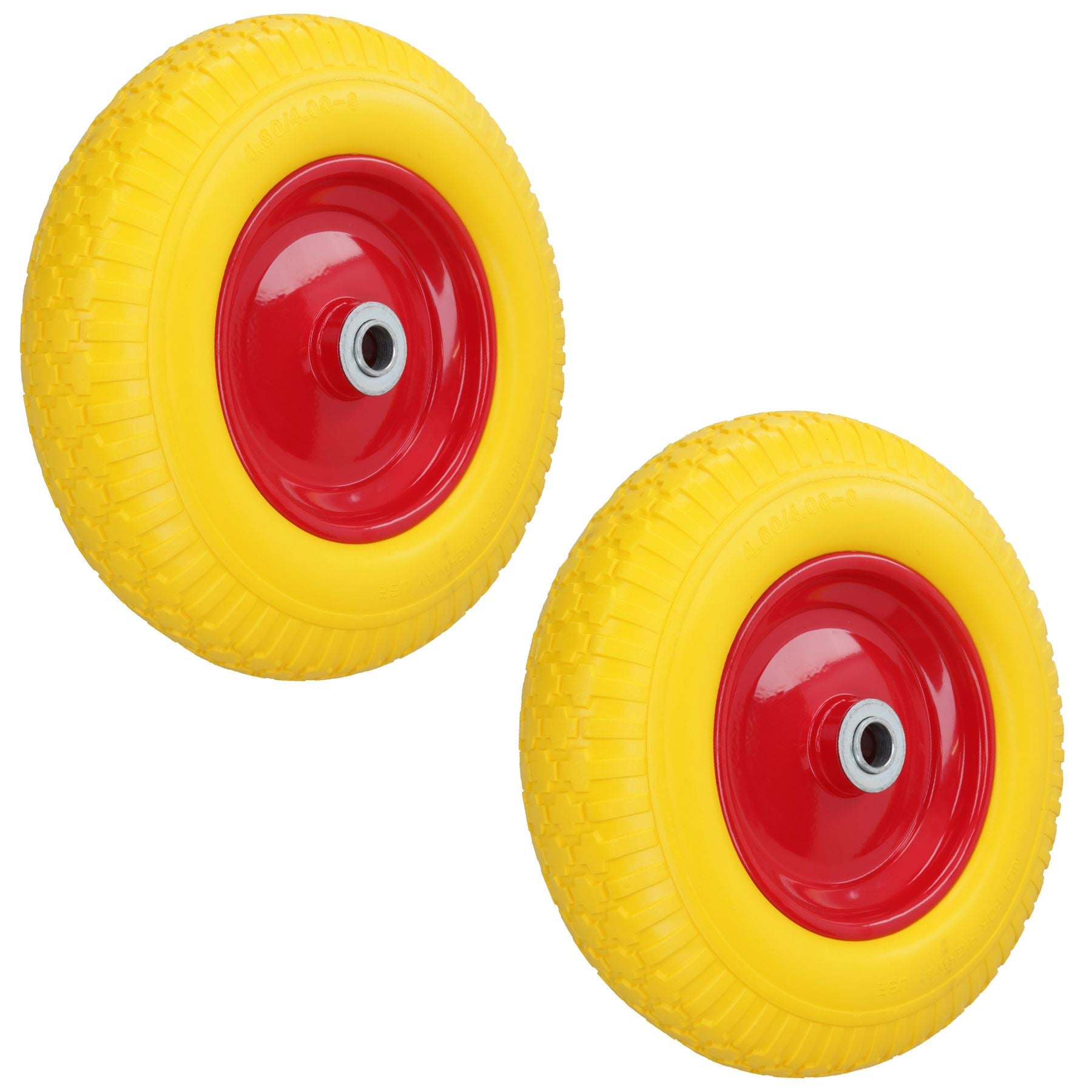 Roue de brouette anti-crevaison remplie de mousse de 14,5 pouces, alésage de 25 mm, capacité de 200 kg