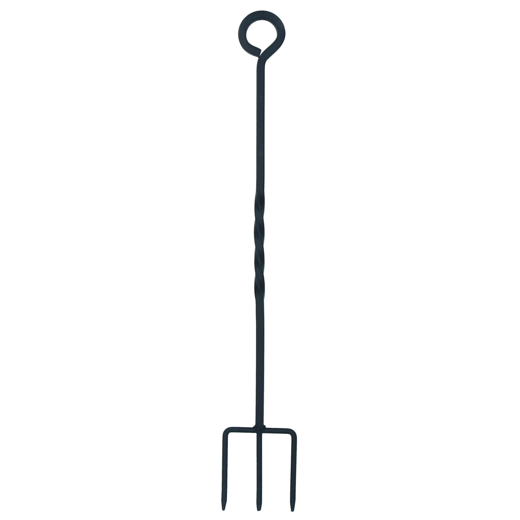 Fourchette à griller Roaster Loop Twisted Fire Brûleur à bois Acier Métal 500mm Smore