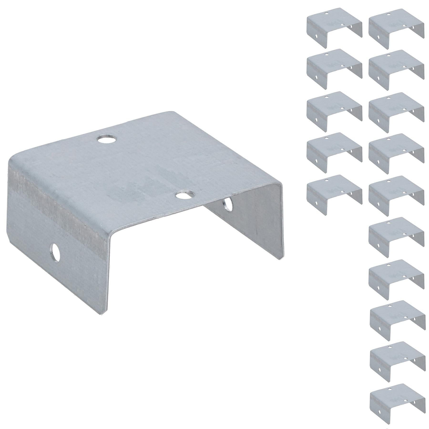 Fence Panel Clip 44mm or 50mm Galvanised Steel Bracket Holder Trellis Post Support