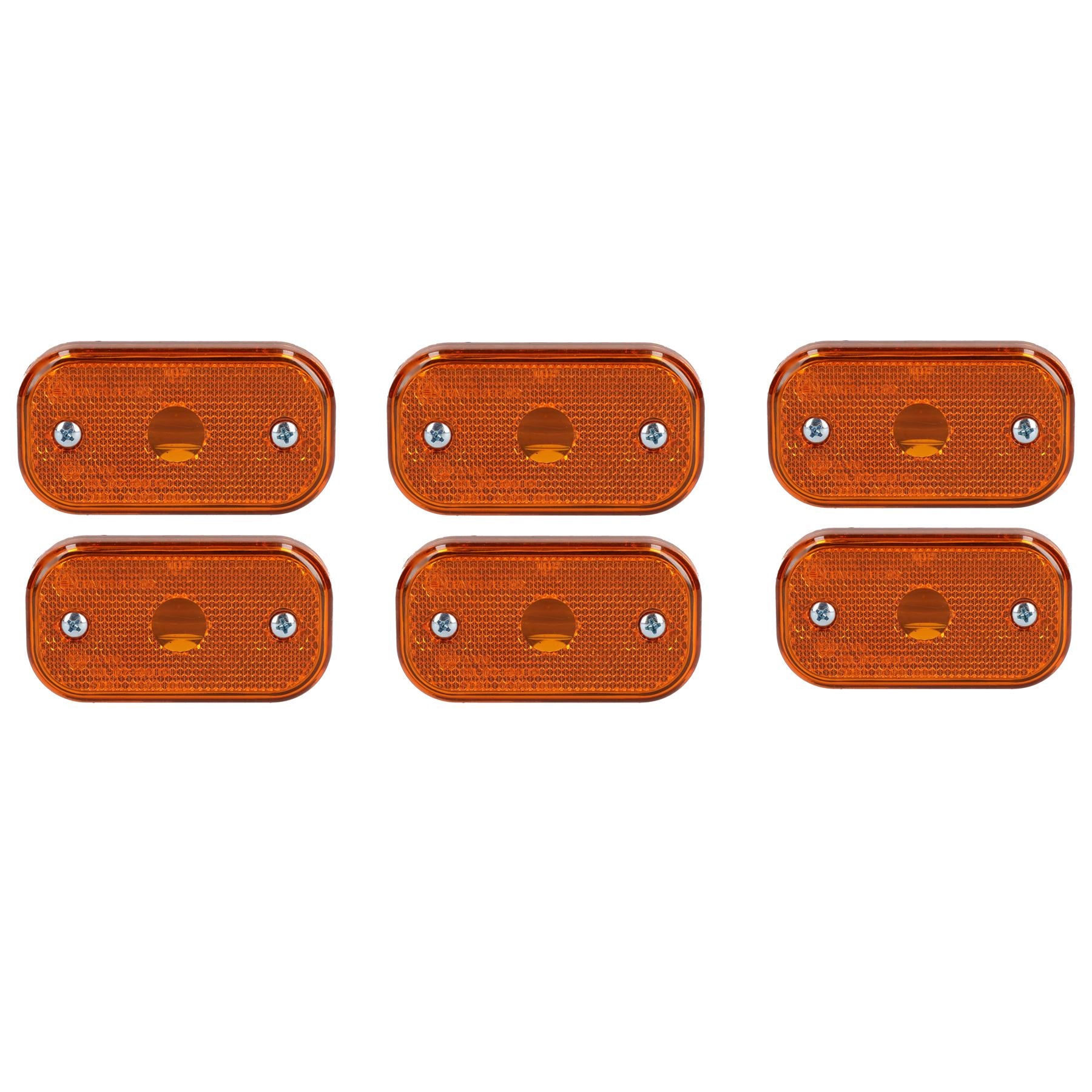 6 x Ersatz Bernstein Orange Seite Marker Licht/Lampe Anhänger Caravan