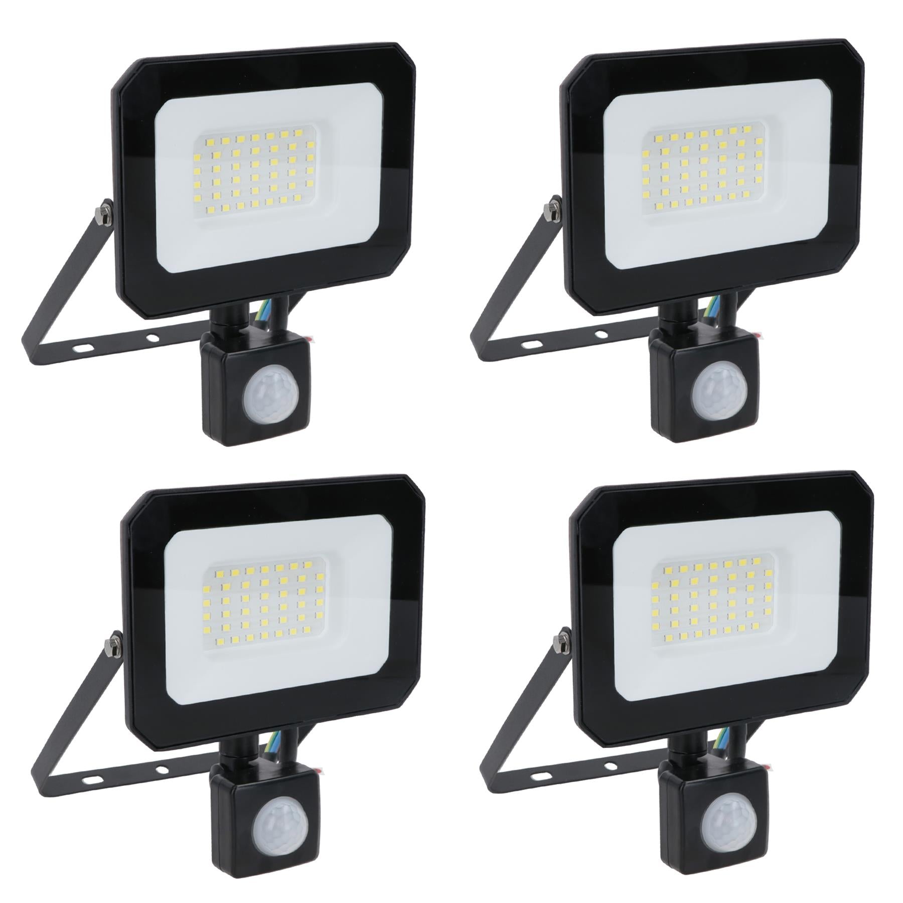 30 Watt LED Mini Floodlight With Sensor Lighting 2400 Lumens IP65 + Bracket