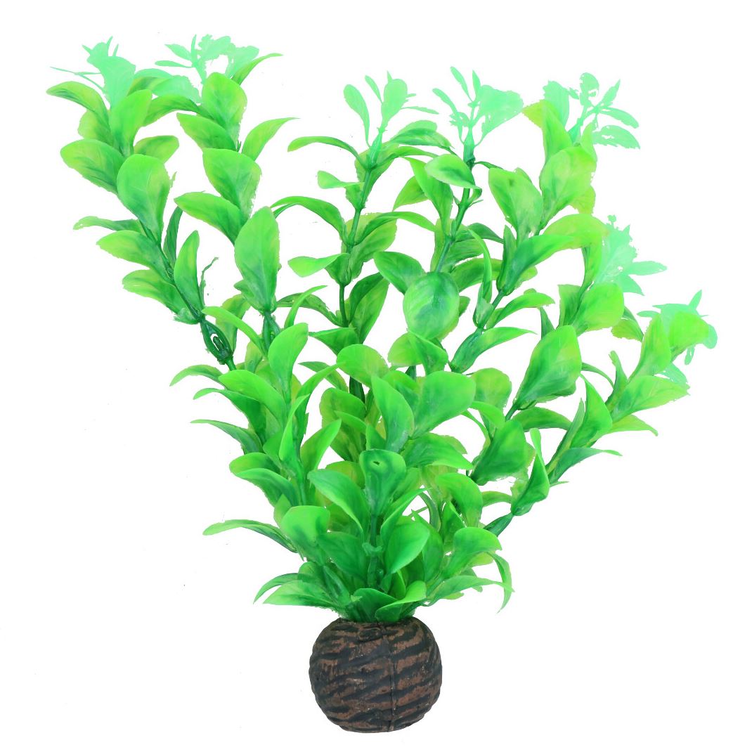 Aquatic Aquarium Fish Tank Self Sinking Middle Silk Plant H-20cm (No2) 3PK