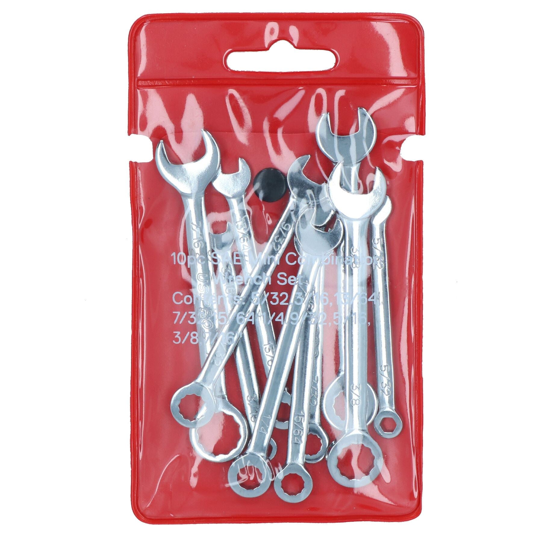 Jeu de mini clés mixtes impériales égales SAE AF 5/32” – 7/16” 10 pièces
