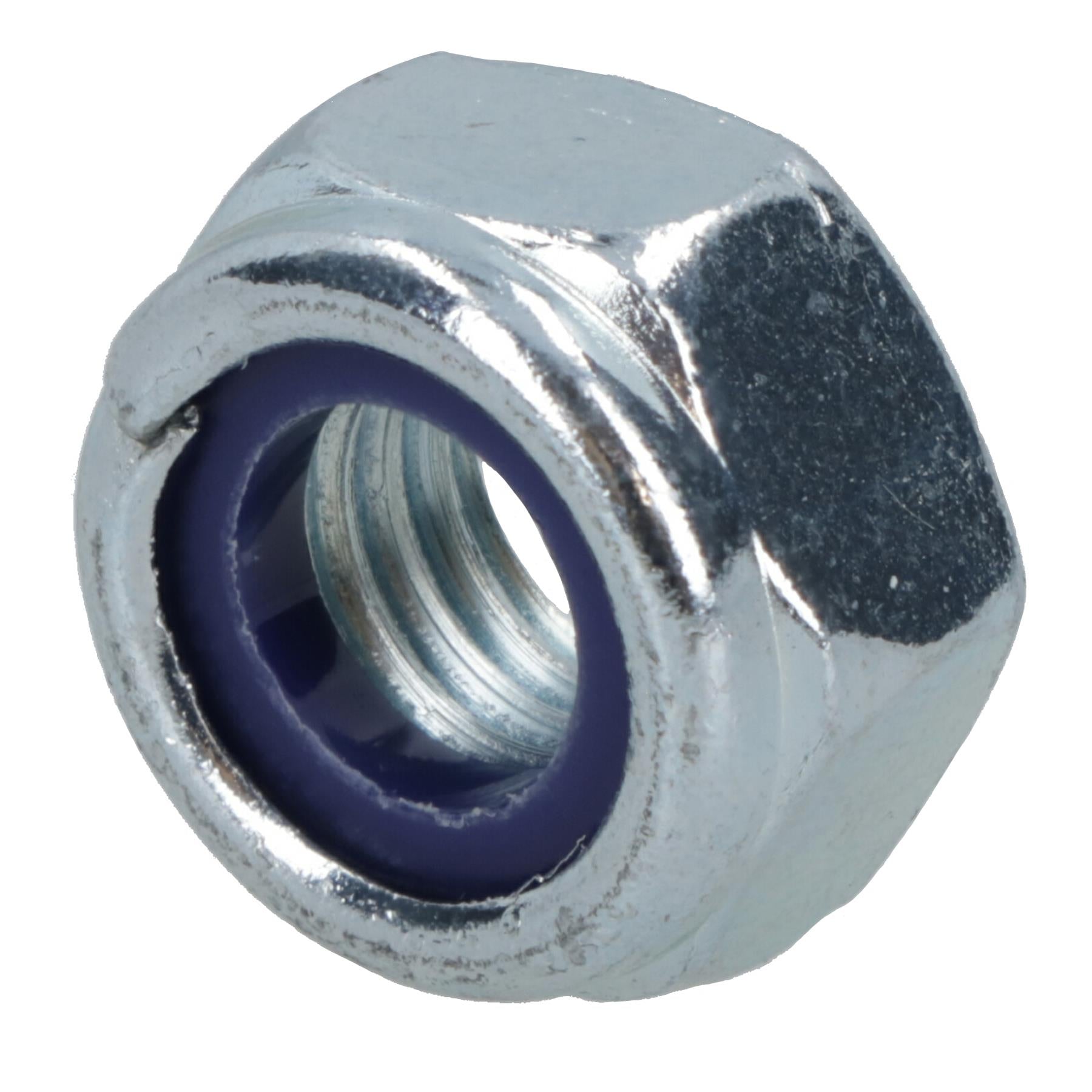 M10 x 1.5mm Nyloc Nut Fastener Hexagonal Metric Nuts Grade 8 Zinc Plated