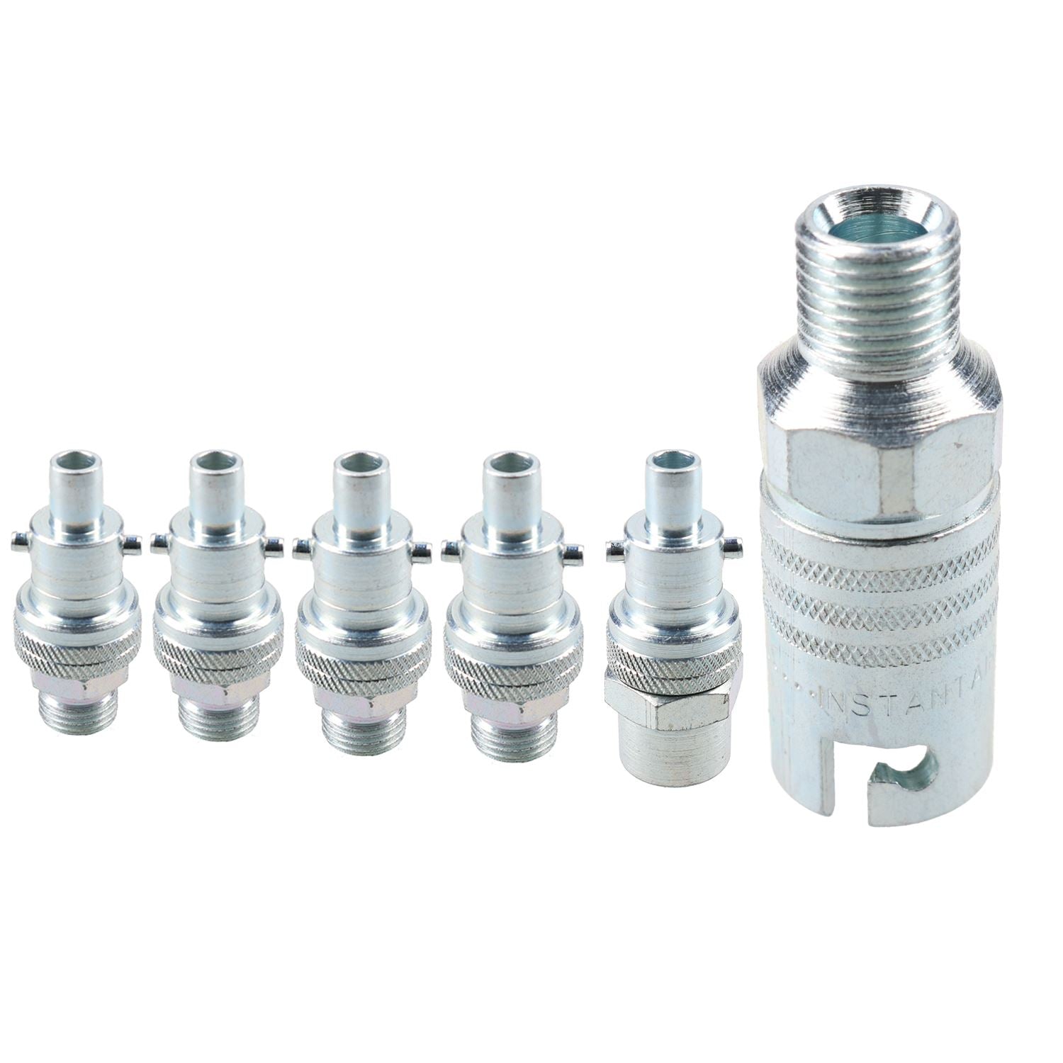 Kit de raccords pneumatiques mâles à corps pivotant et filetage mâle BSP 1/4" pour coupleur d'air instantané PCL