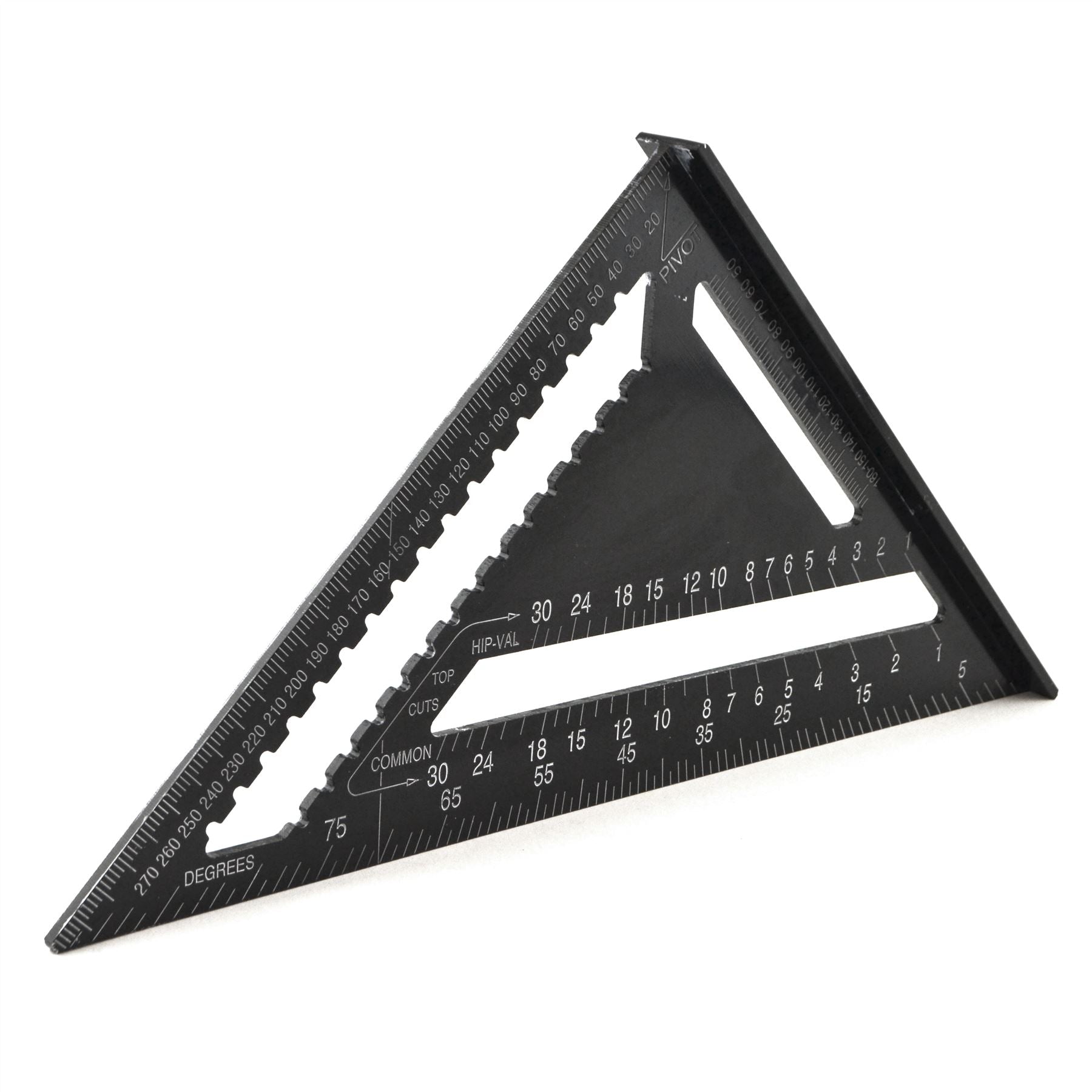 12" Aluminium Speed Square Black Measuring Rafter Roofing Triangle Joinery TE939