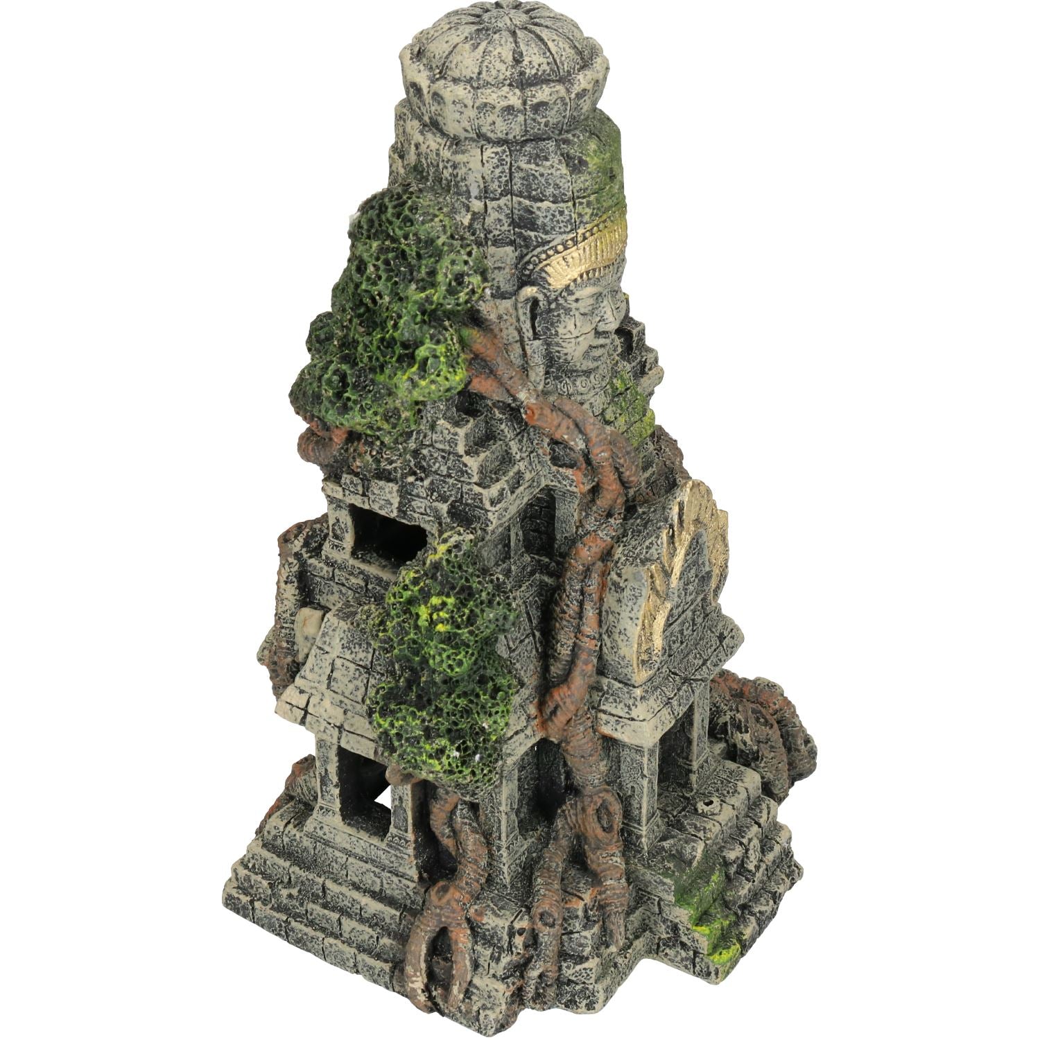 Großes Aquarien-Ornament „Kambodschanische Tempelruinen“, 19 x 15 x 27 cm