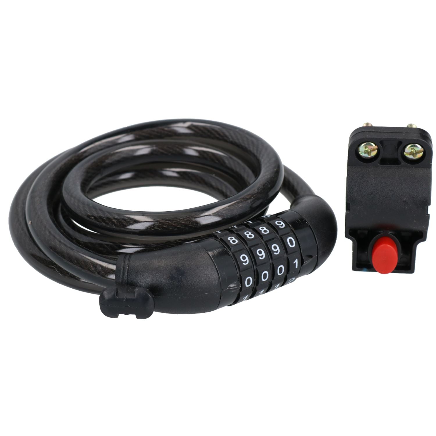 Cadenas à combinaison pour vélo 1,2 m x 12 mm + support de montage Revêtement de sécurité en PVC