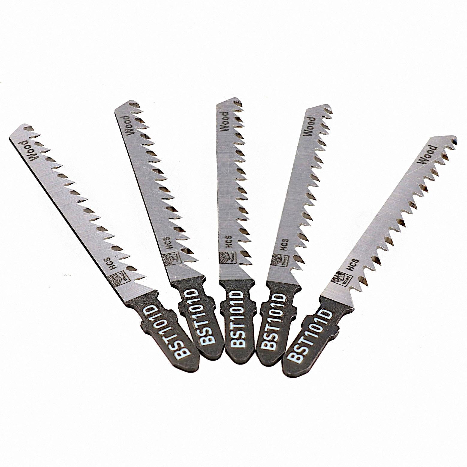 Lames de scie sauteuse 6 TPI avec tige en T pour couper le bois et le plastique de moins de 50 mm
