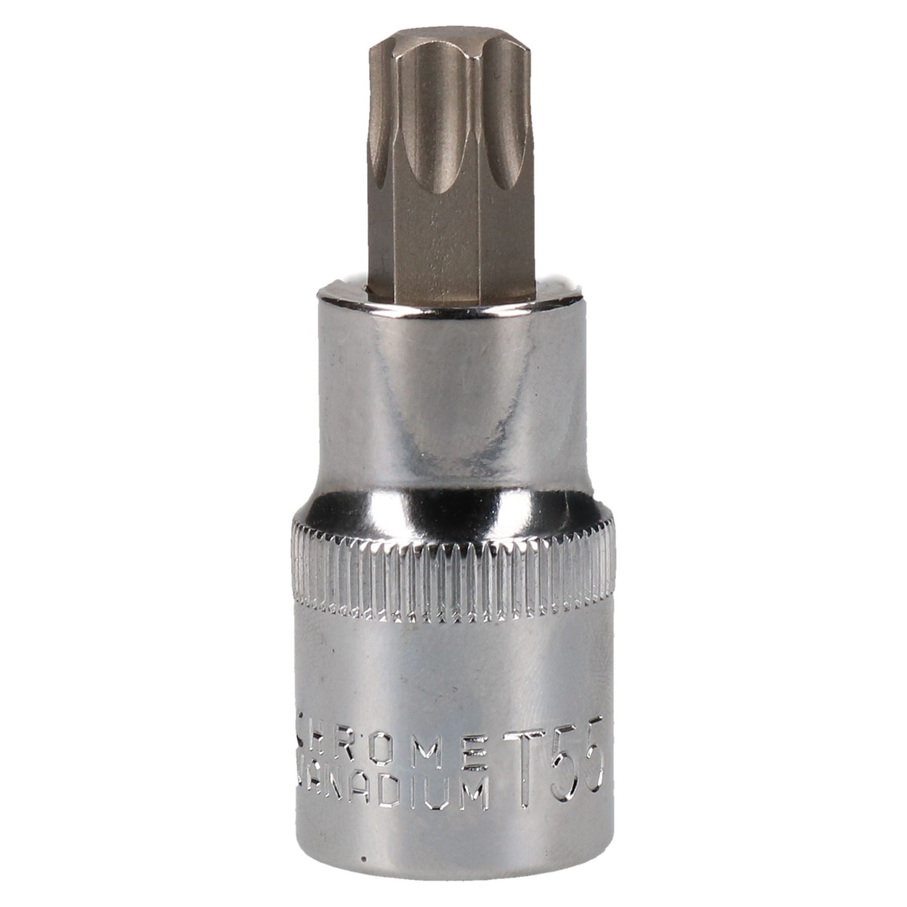 Douille Torx mâle T55 x 55 mm 1/2" en acier Cr-V AU638