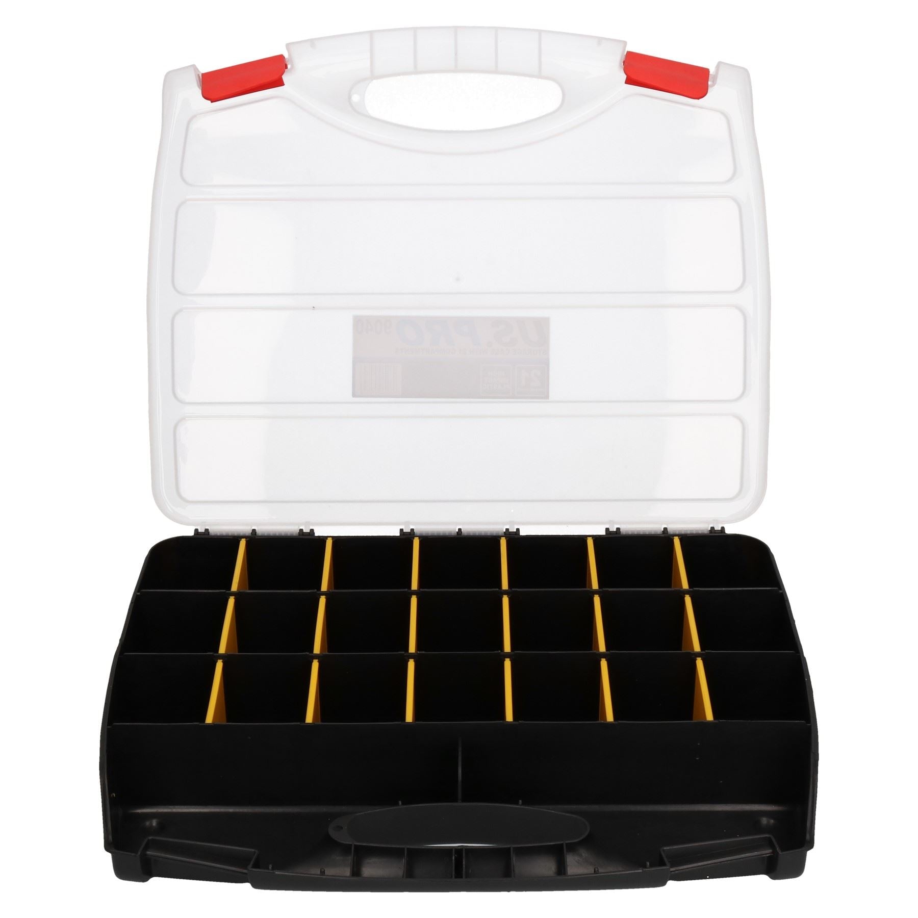 Tool Storage Case with 21 Adjustable Compartments Organiser Plastic Case Holder