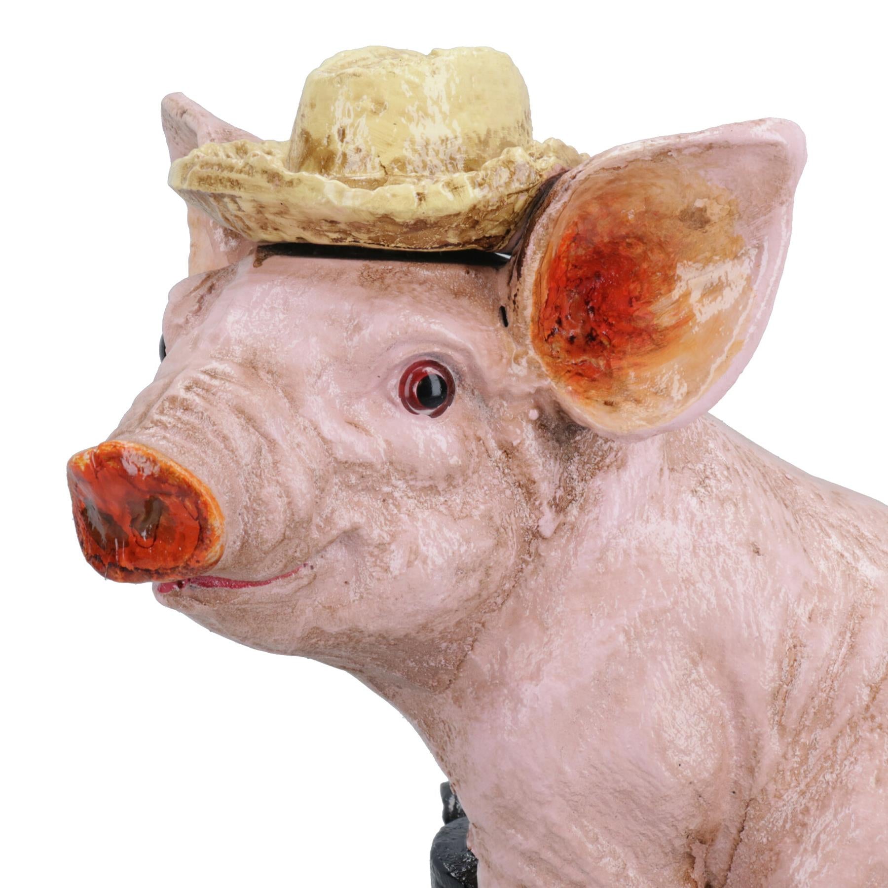 Schwein mit Stiefeln Gusseisen Modell Statue Figur Sammler Skulptur Ornament Hog