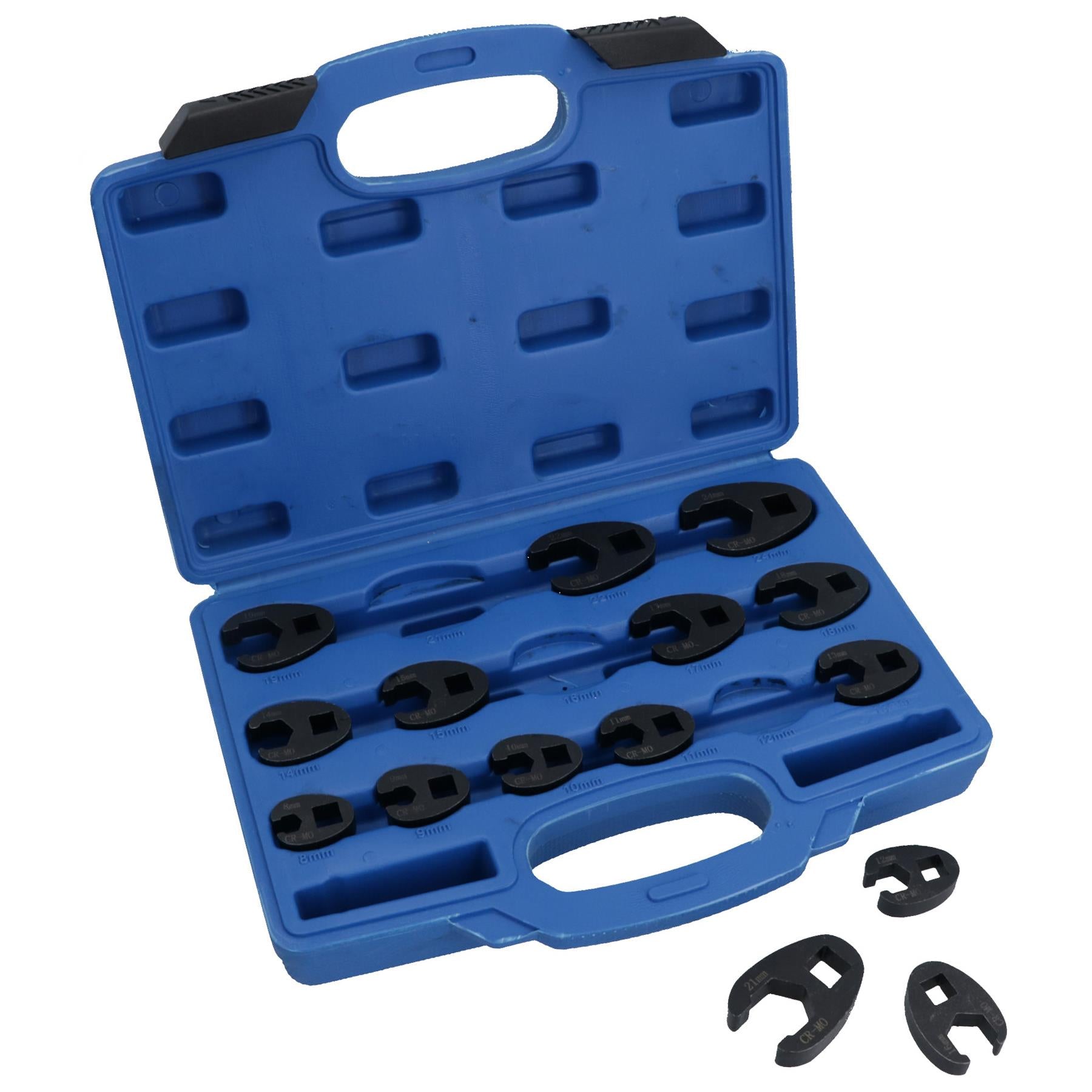 Metric Impact Impacted Crowfeet Crowfoot Spanner Wrench Set 8 – 24mm 15pc